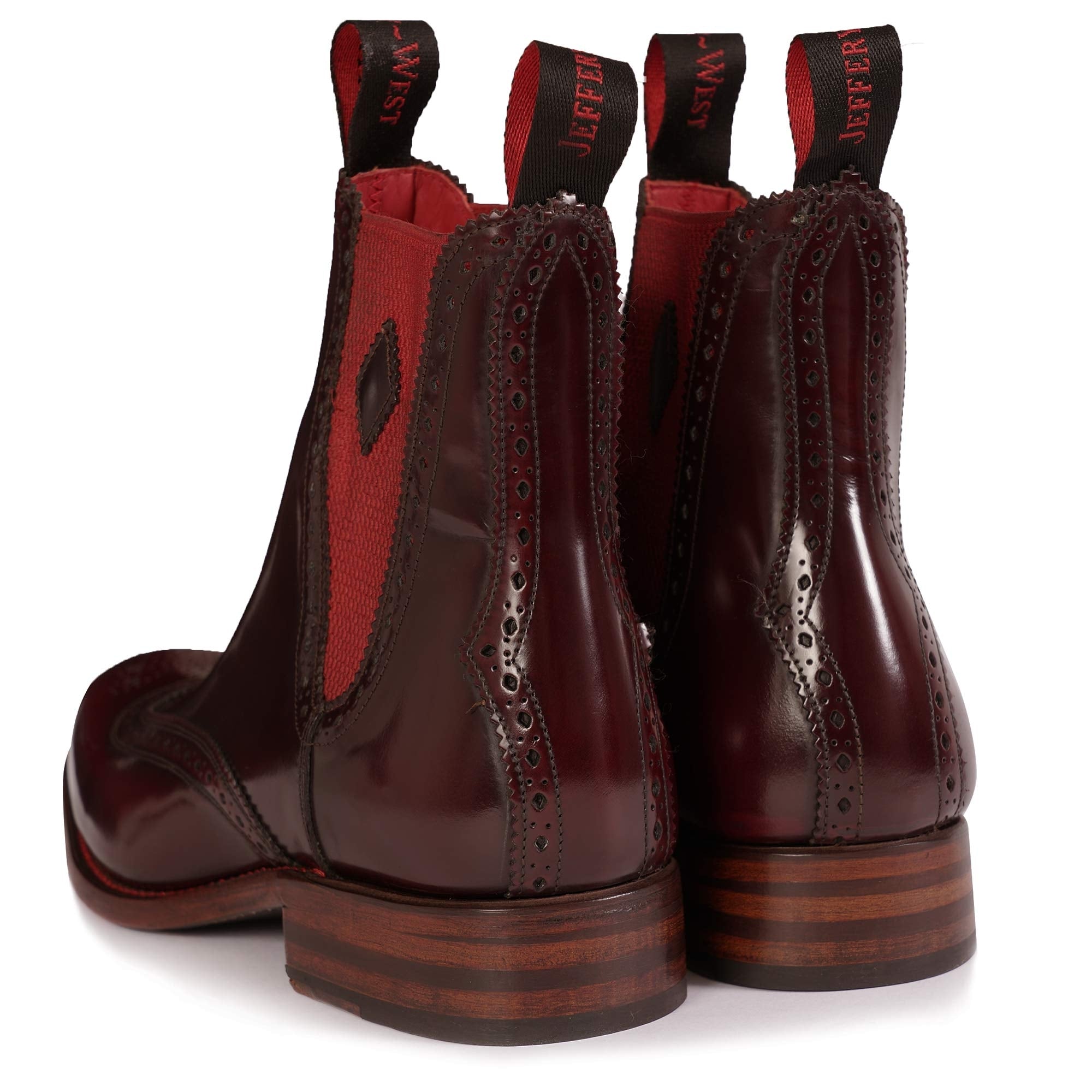 Jeffery West Hendrix-B Wight Chelsea Boot - Vintage Red