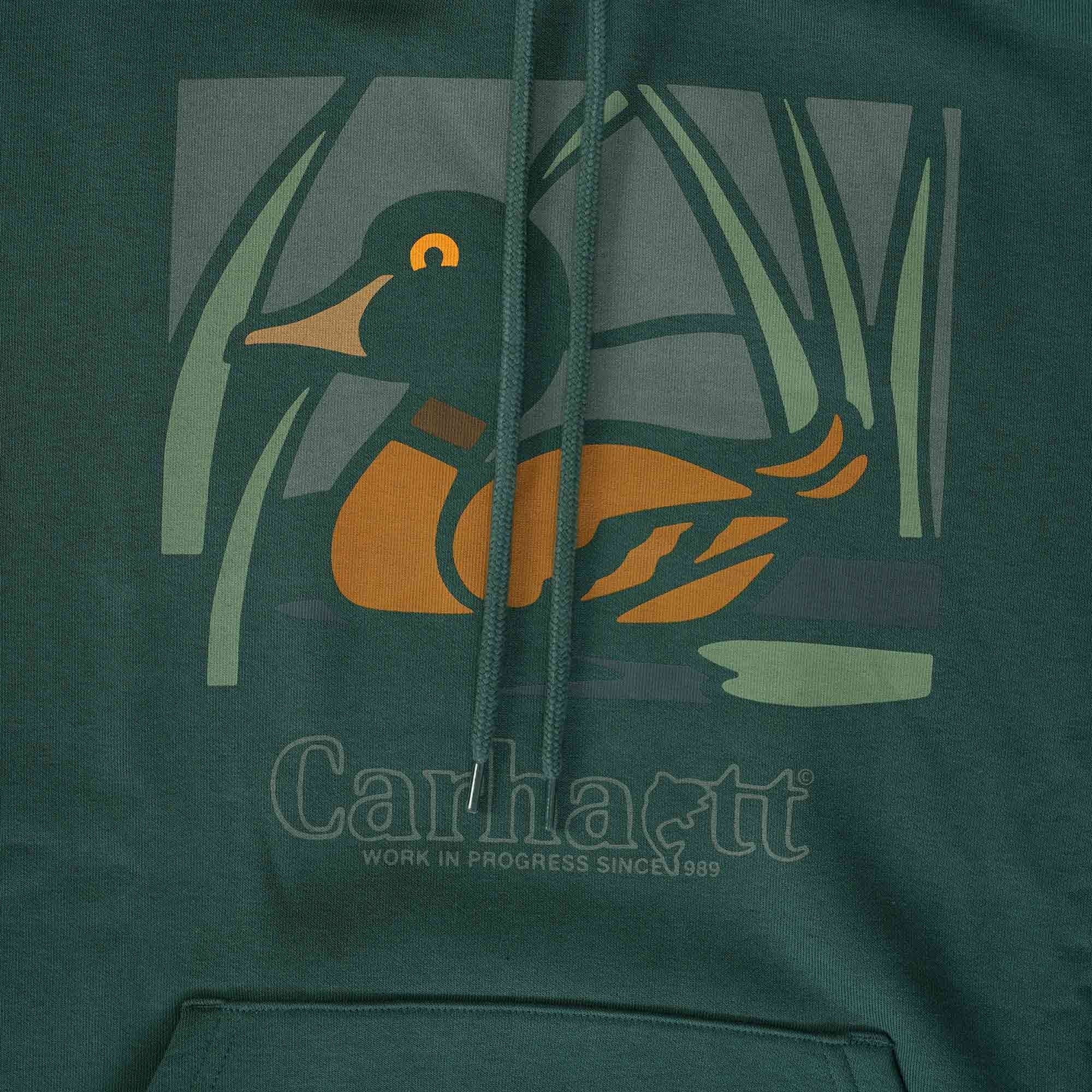 Carhartt WIP Hooded Duck Pond Sweatshirt - Juniper
