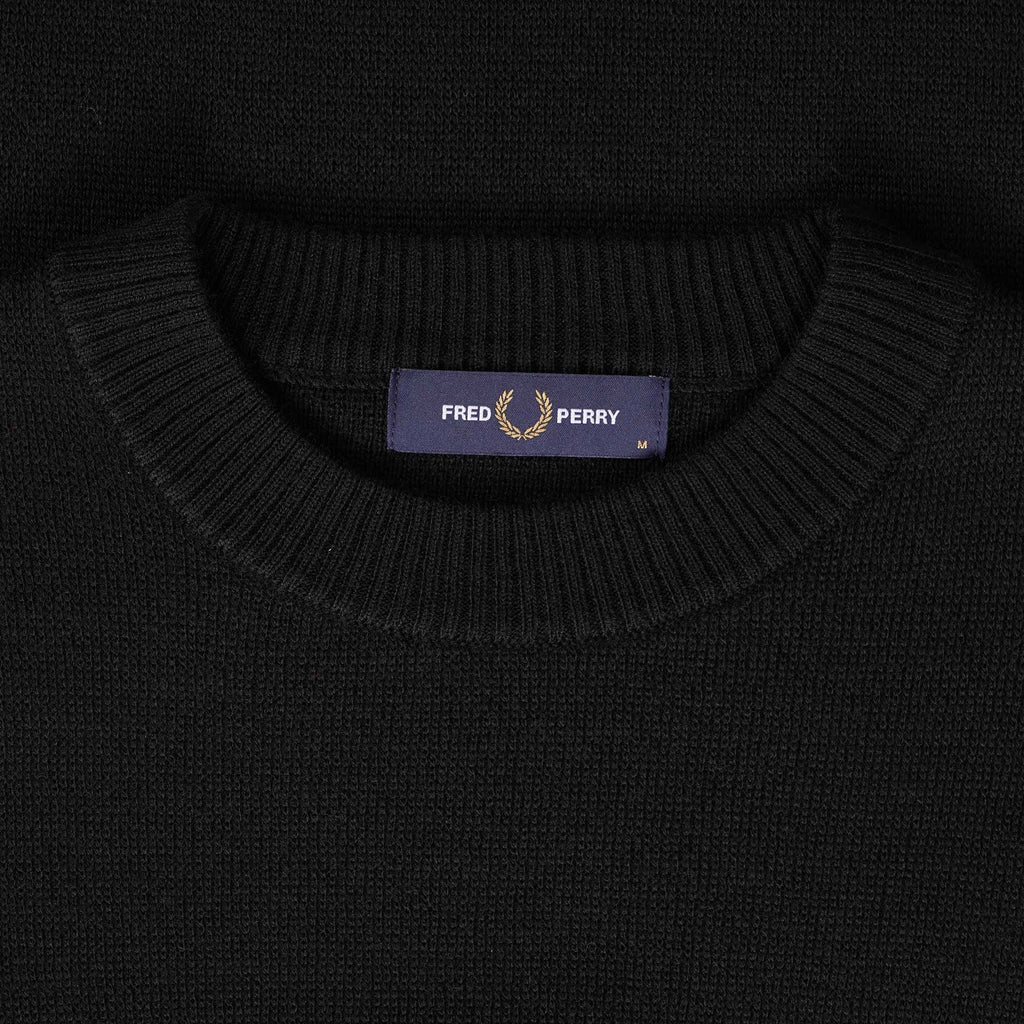 Fred Perry Laurel Wreath Crew Neck Jumper - Black
