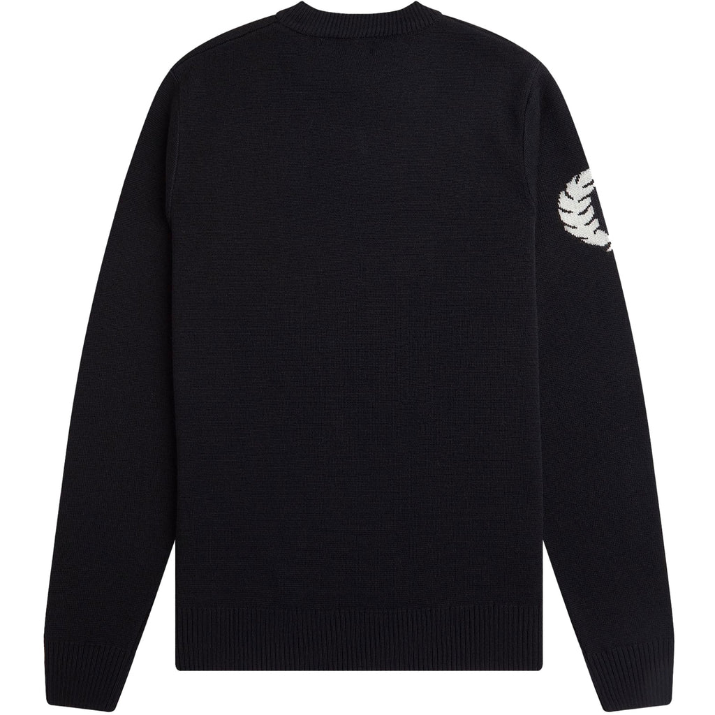 Fred Perry Laurel Wreath Crew Neck Jumper - Black