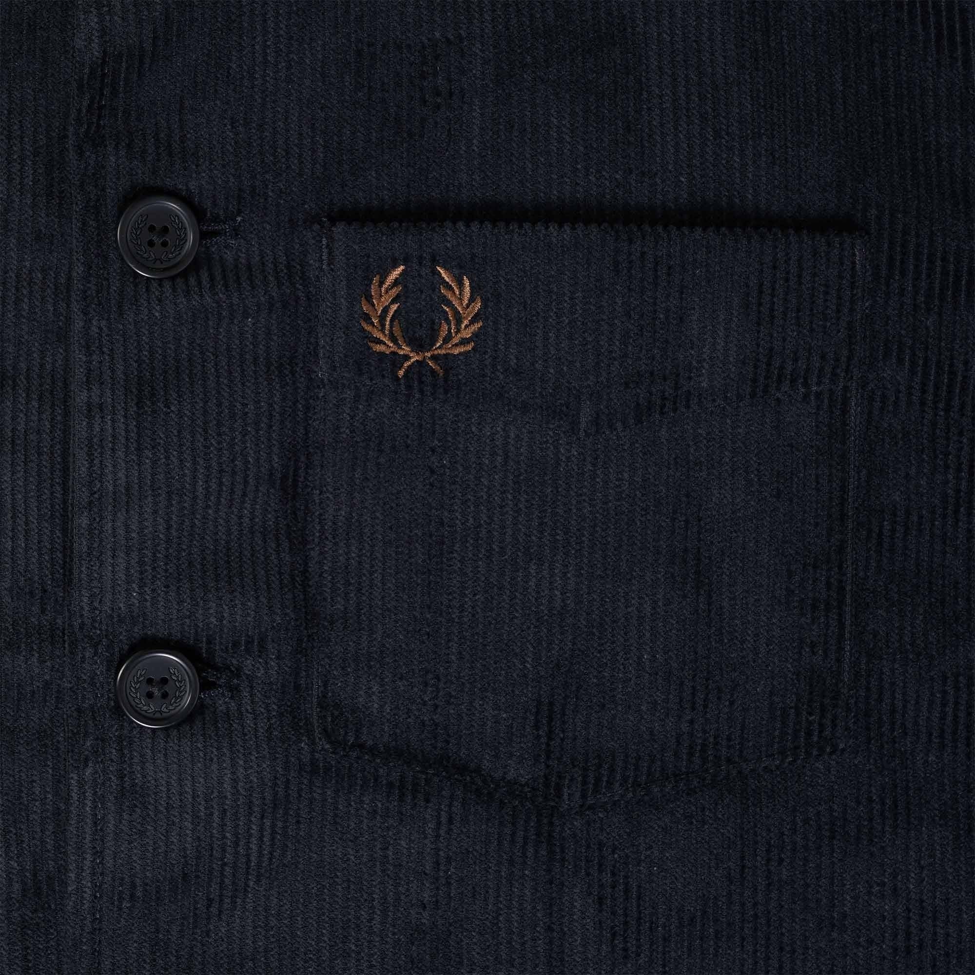 Fred Perry Corduroy Overshirt - Navy