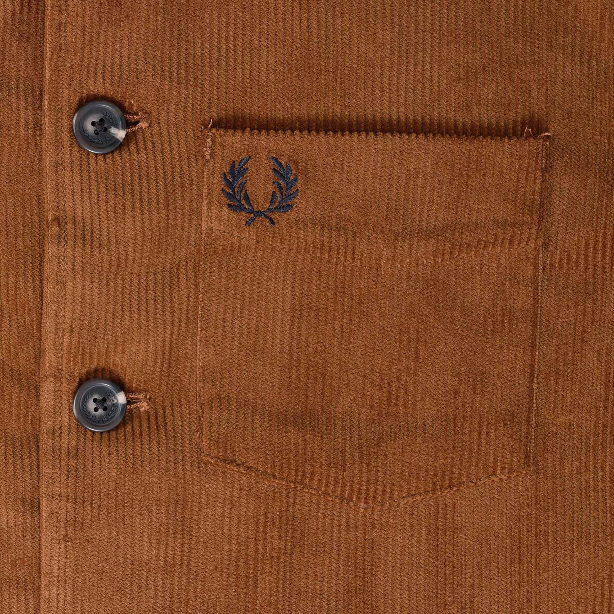 Fred Perry Corduroy Overshirt - Nut Flake