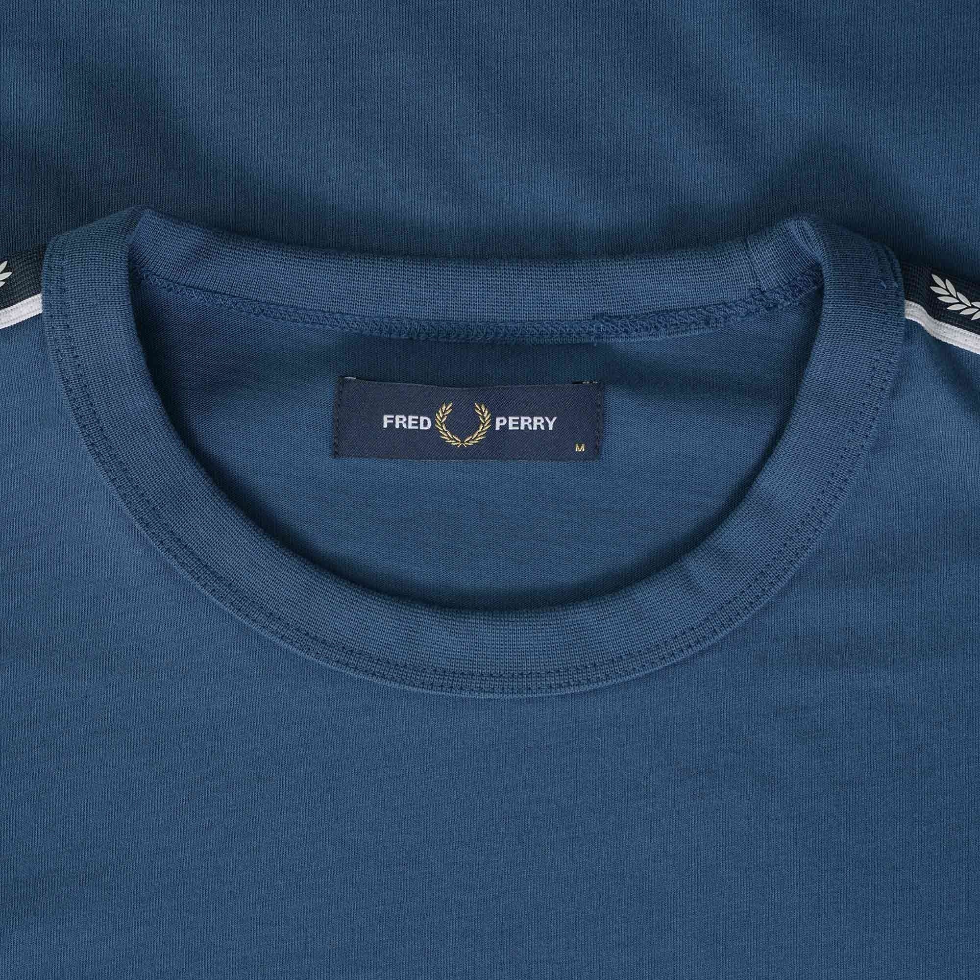 Fred Perry Contrast Tape Ringer T-Shirt - Midnight Blue