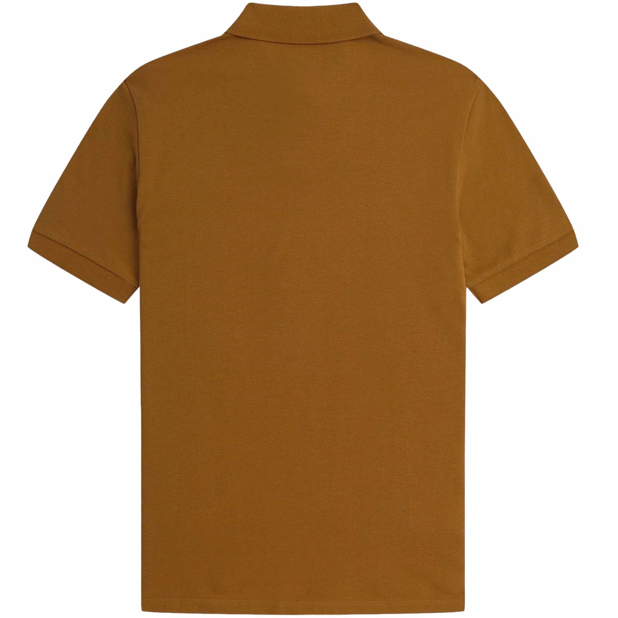 Fred Perry Reissues M4 One Button Polo Shirt - Dark Caramel