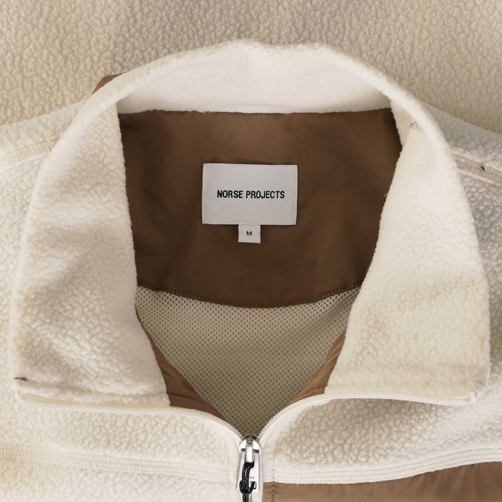 Norse Projects Frederik Fleece Full Zip Jacket - Ecru