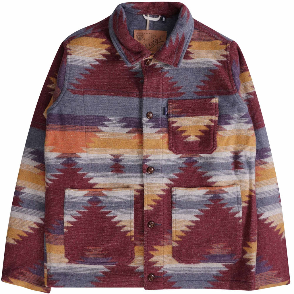 C17 Jeans Navajo Blanket Overshirt - Burnt Orange