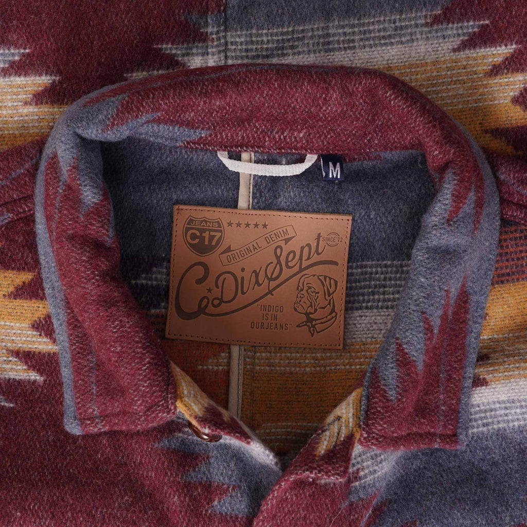 C17 Jeans Navajo Blanket Overshirt - Burnt Orange