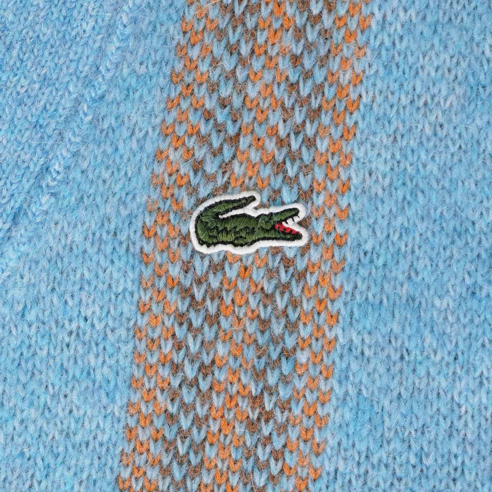 Lacoste Checked Blend Wool Jacquard Cardigan - Multi