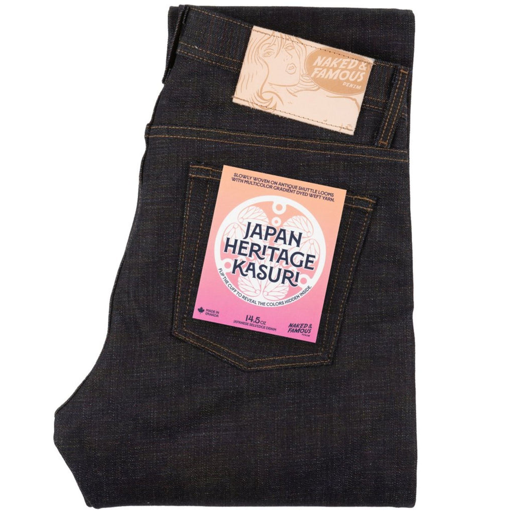 Naked and Famous Denim Easy Guy Japan Heritage Kasuri - Indigo
