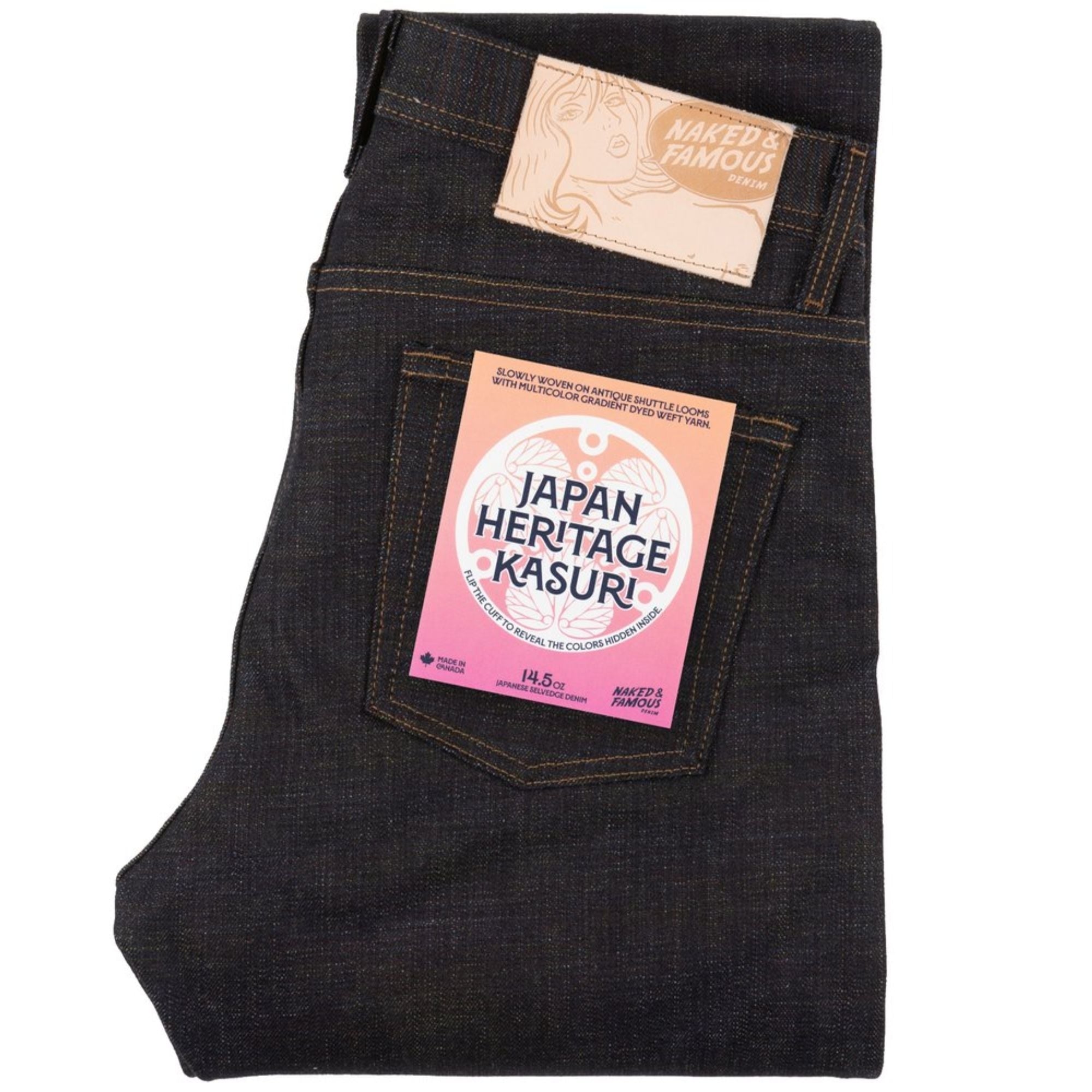 Naked and Famous Denim Easy Guy Japan Heritage Kasuri - Indigo