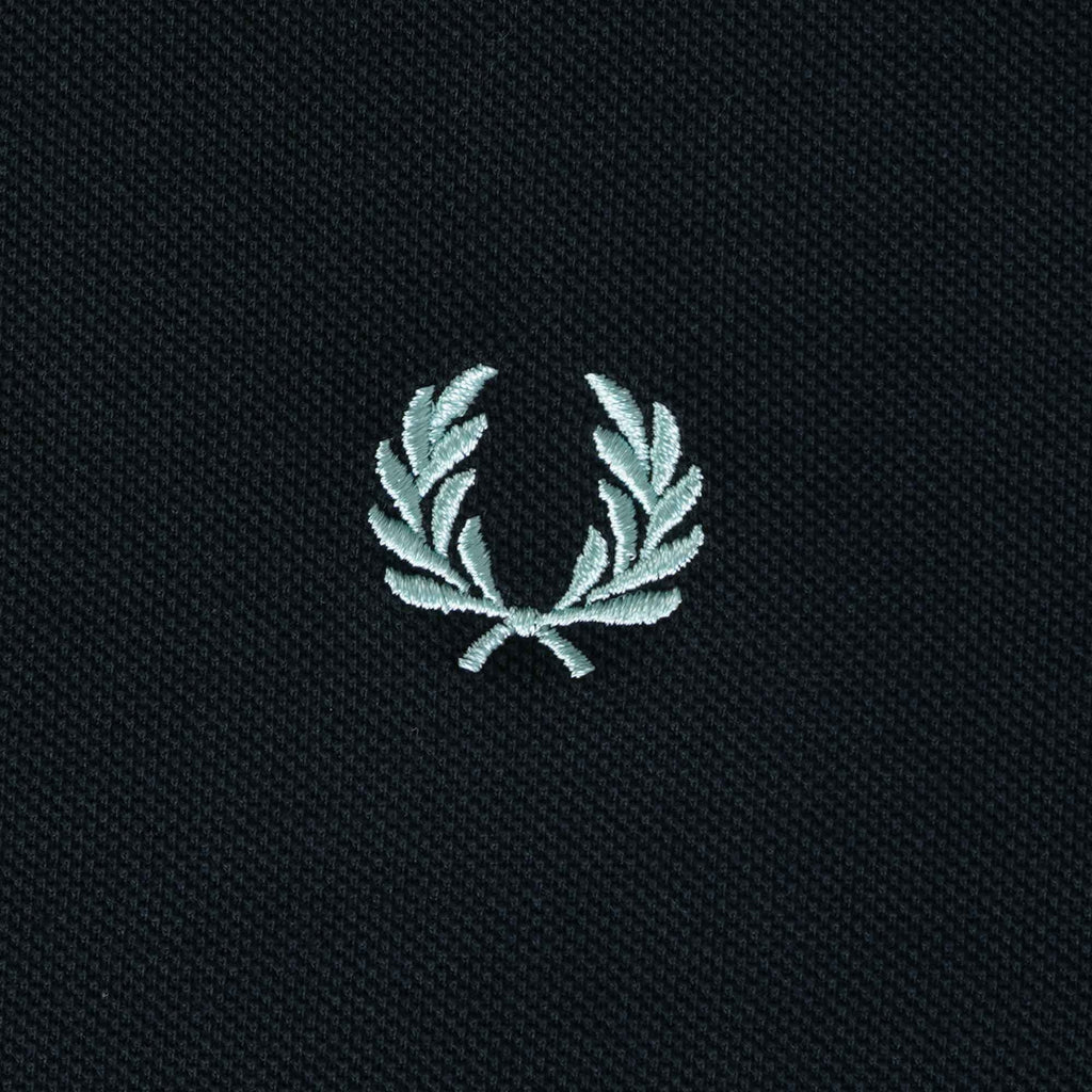 Fred Perry M4 Striped Collar Polo Shirt - Black