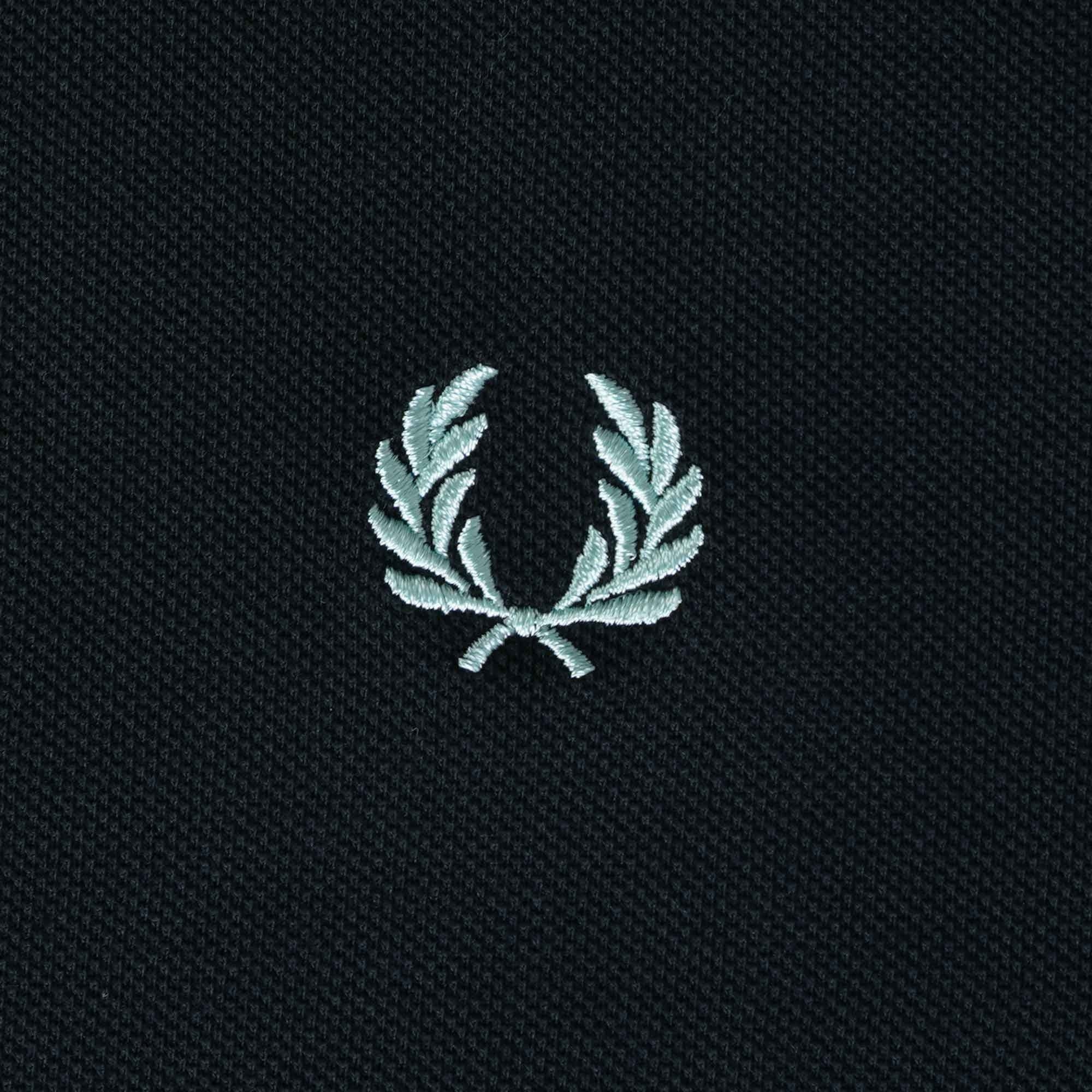 Fred Perry M4 Striped Collar Polo Shirt - Black