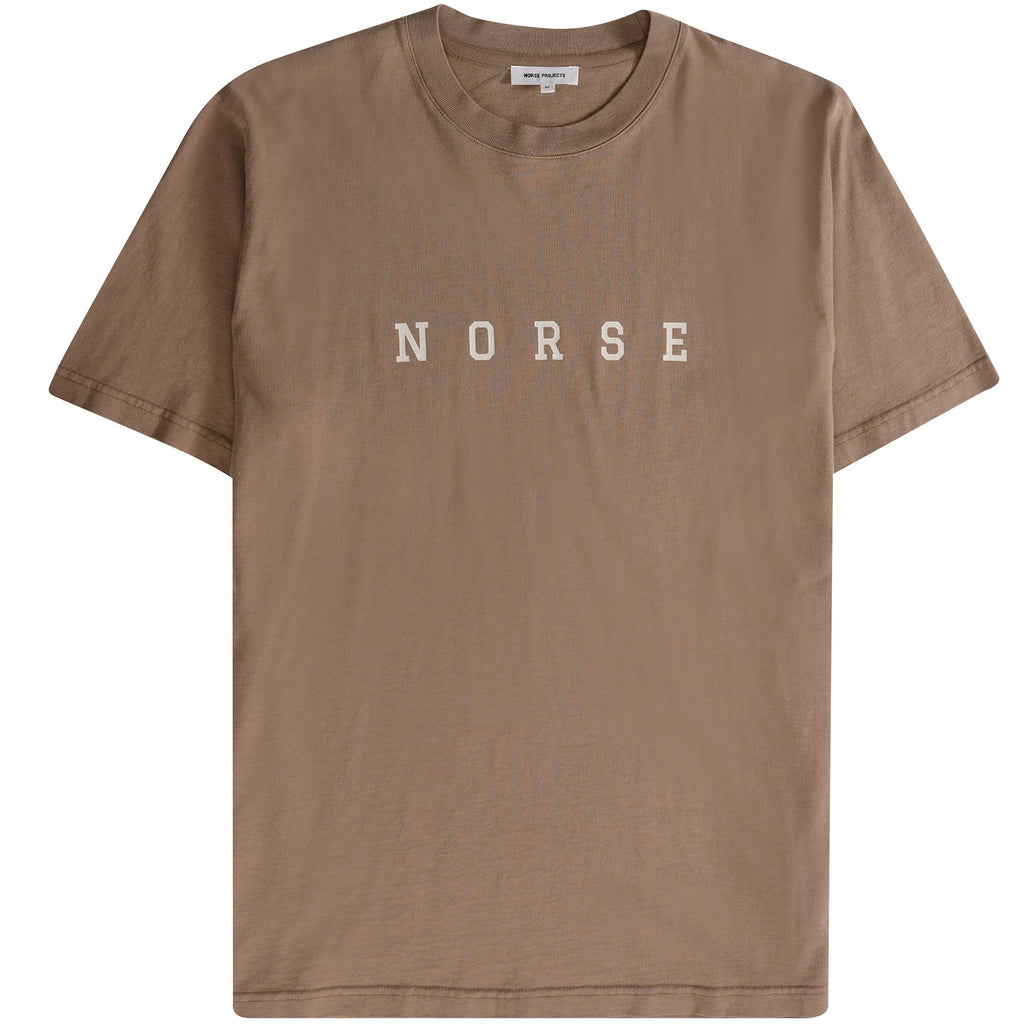 Norse Projects Johannes Varsity Logo T-Shirt - Camel