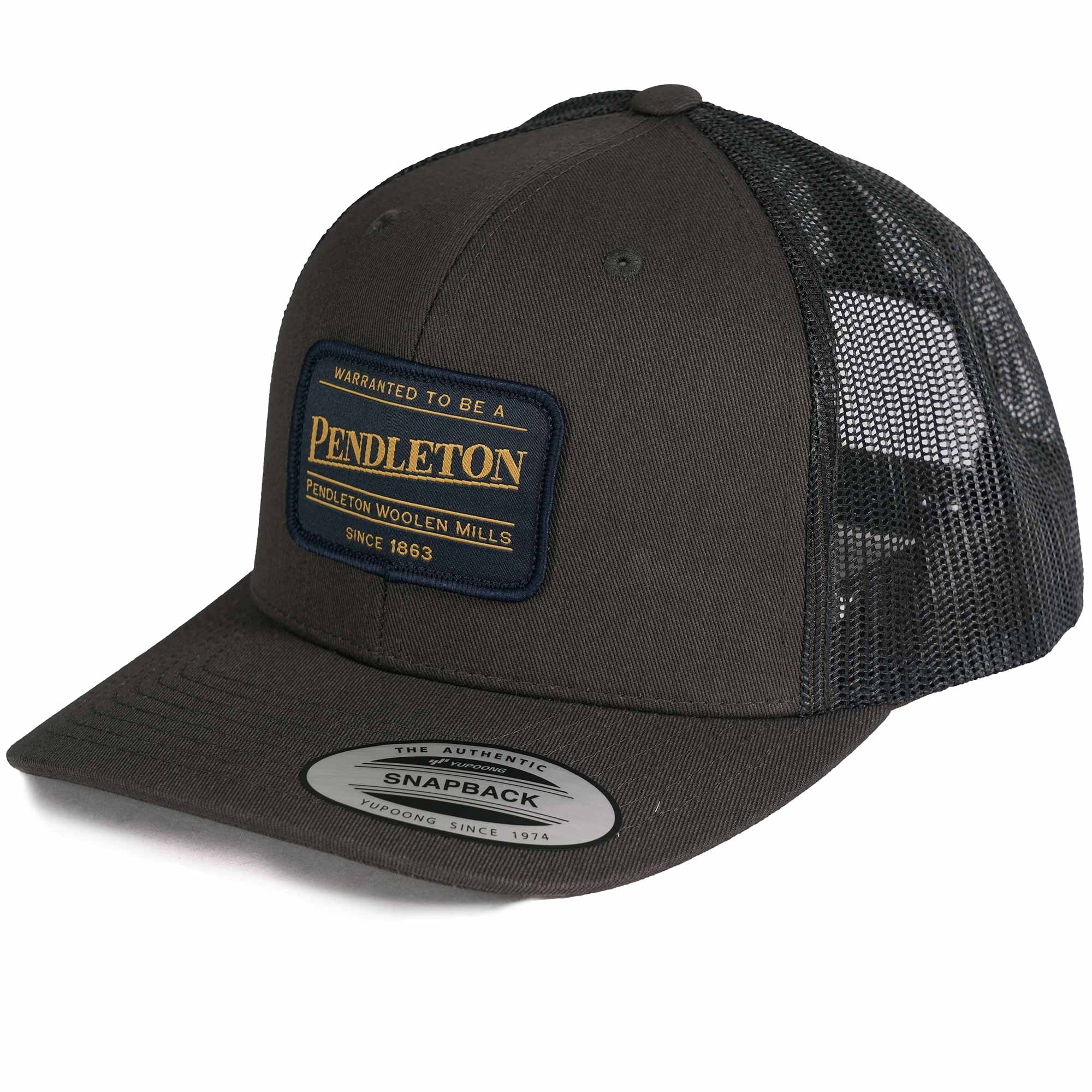 Pendleton Woolen Mills Large Patch Trucker Hat - Grey