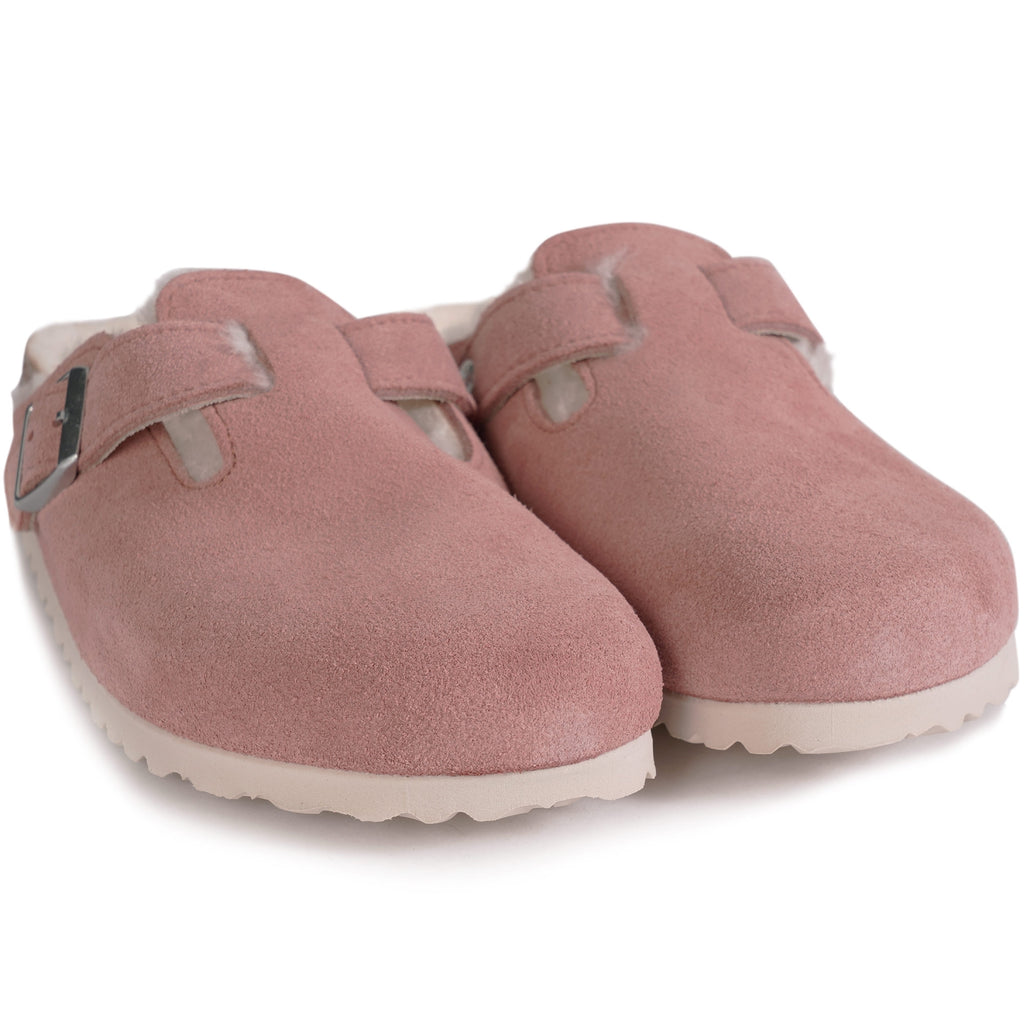 Birkenstock Womens Boston Shearling - Pink Clay