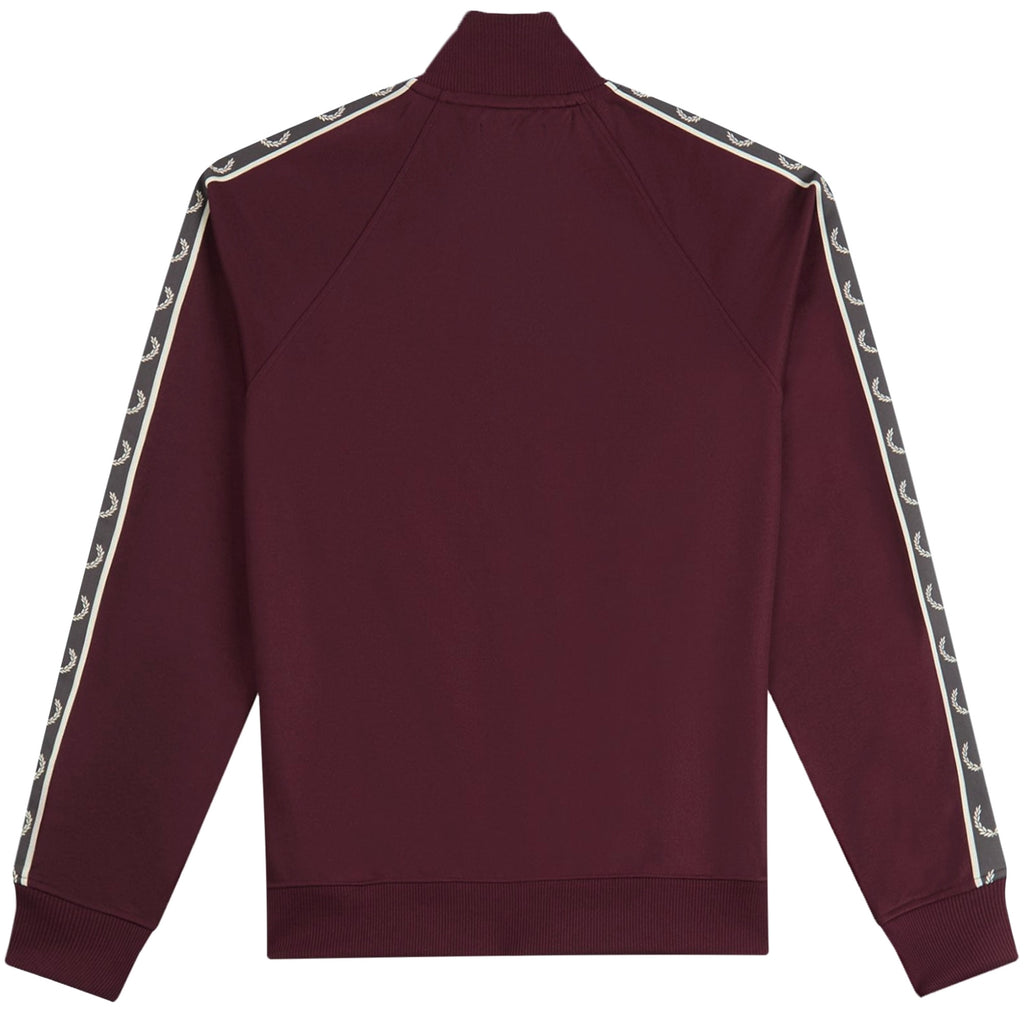Fred Perry Contrast Tape Track Jacket - Oxblood