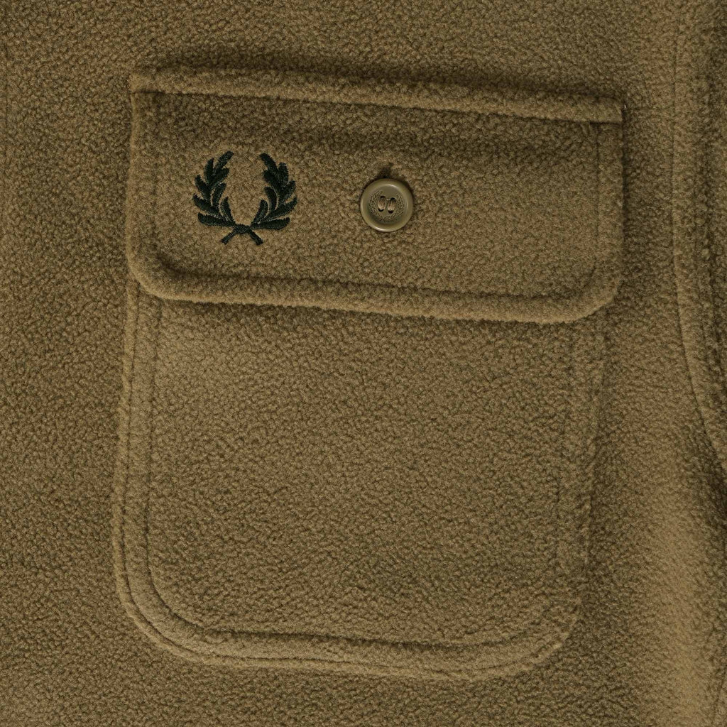Fred Perry Reverse Fleeceback Overshirt - Shaded Stone