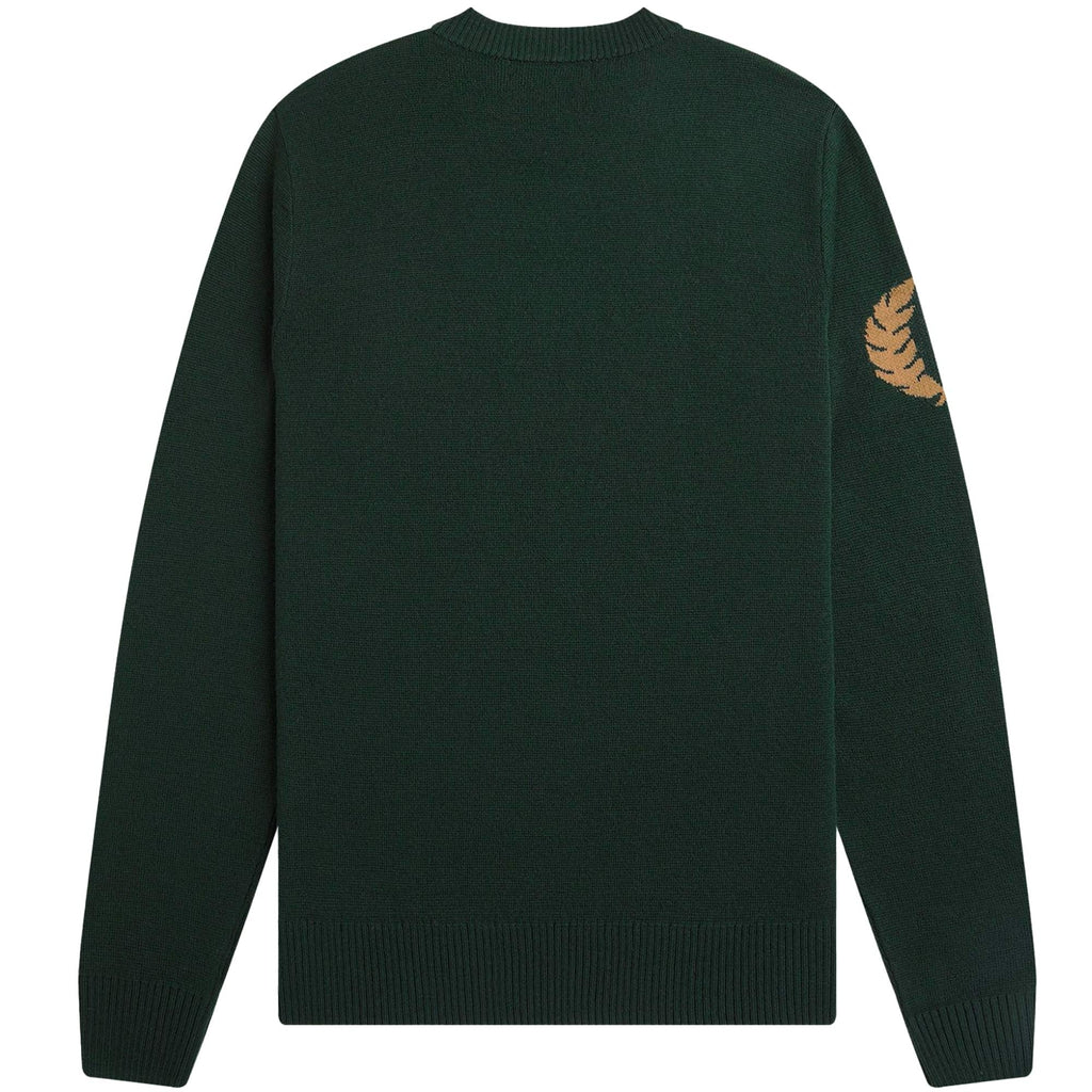 Fred Perry Laurel Wreath Crew Neck Jumper - Night Green