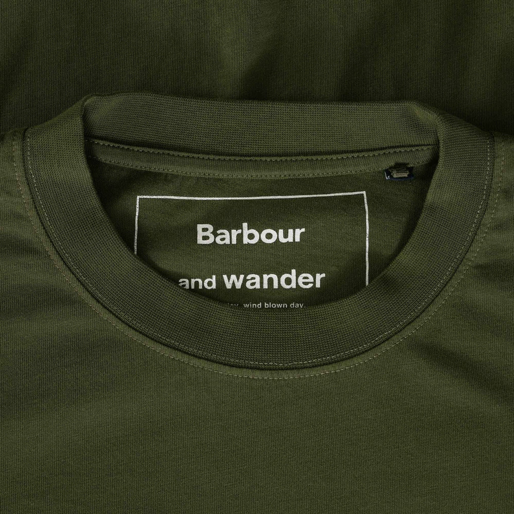 Barbour x And Wander T-Shirt - Khaki