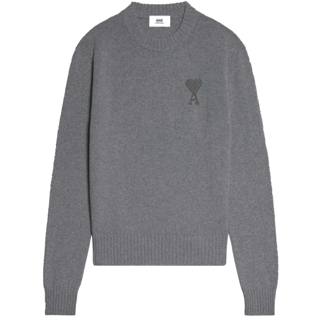 AMI Crew Neck Sweater - Heather Grey