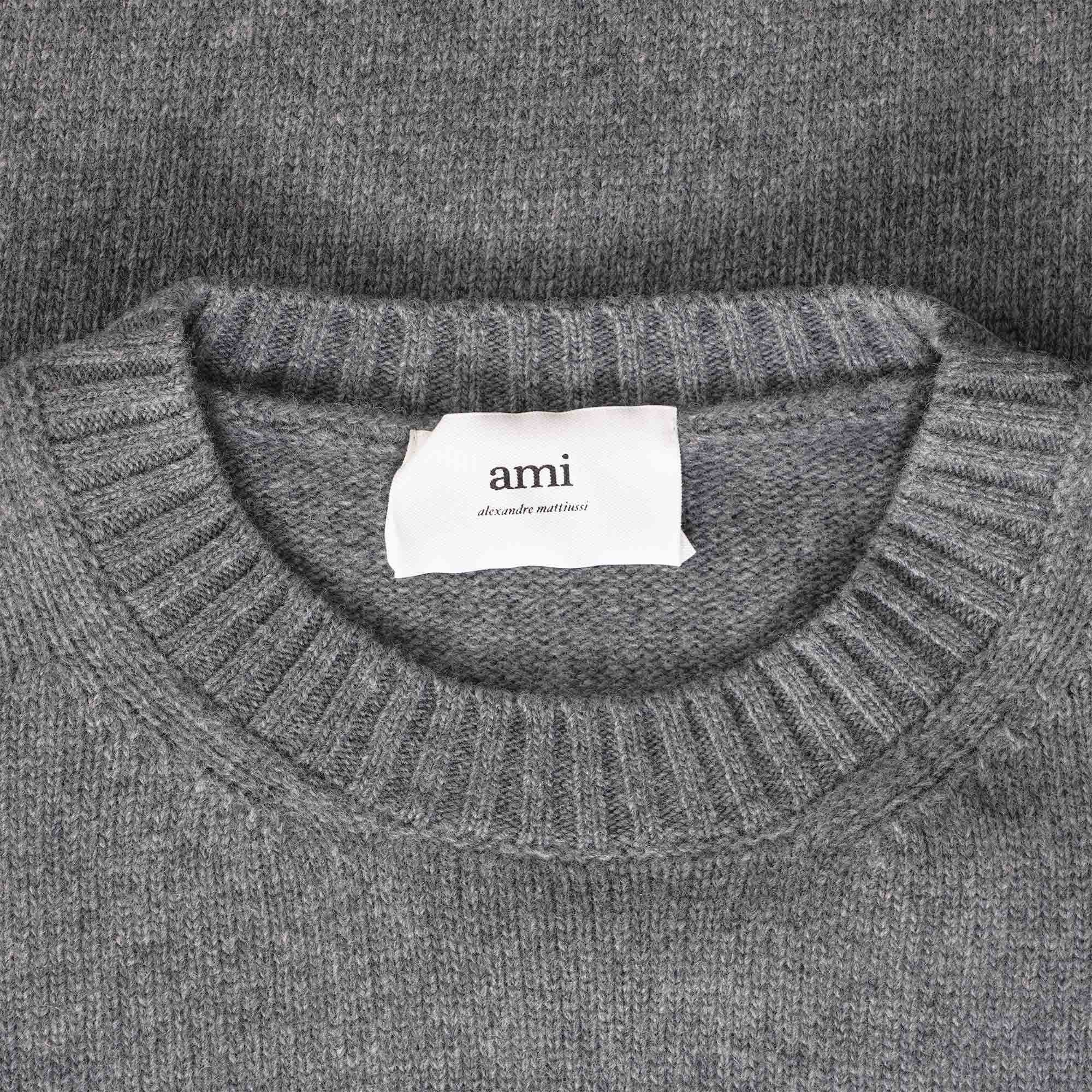 AMI Crew Neck Sweater - Heather Grey