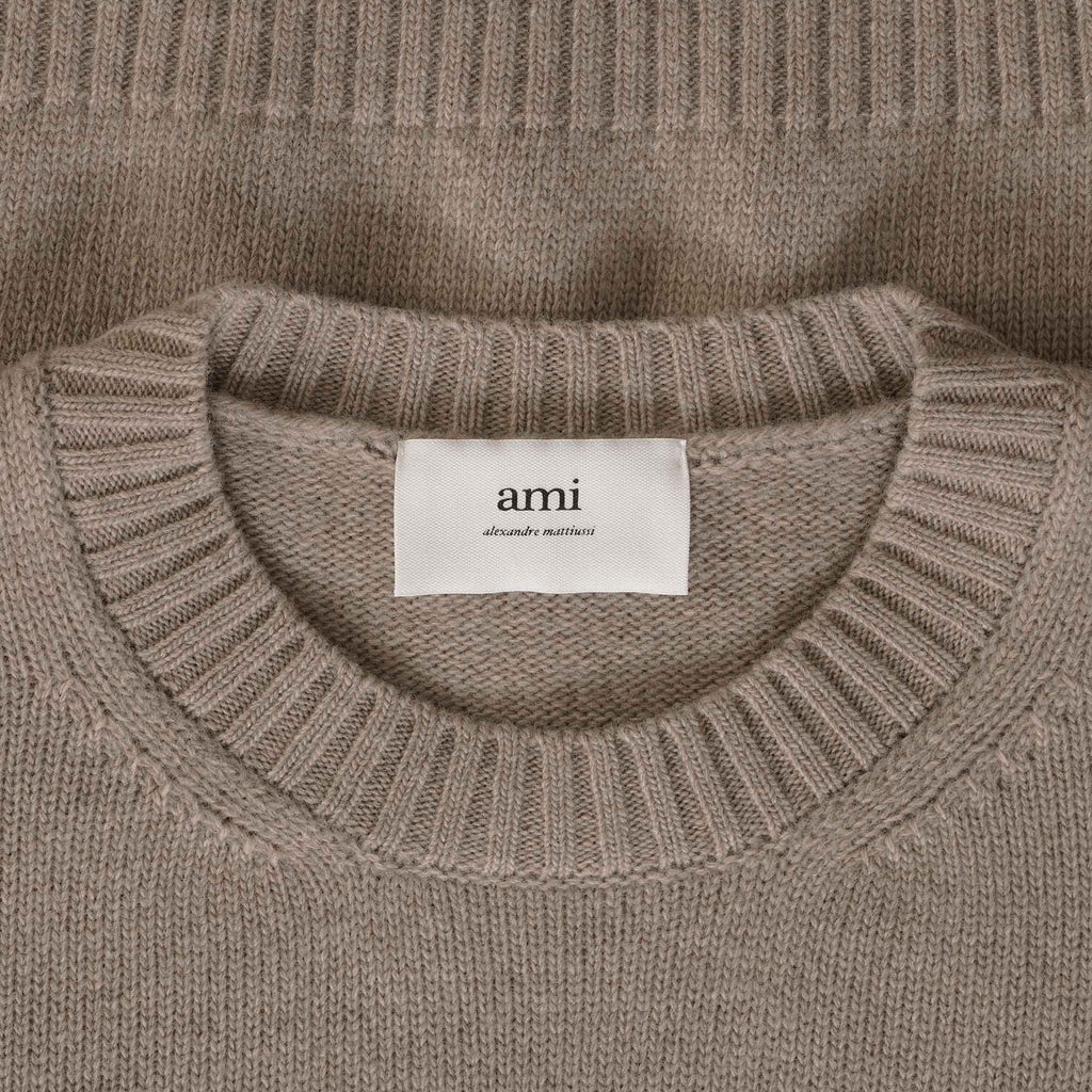 AMI Crew Neck Sweater - Beige