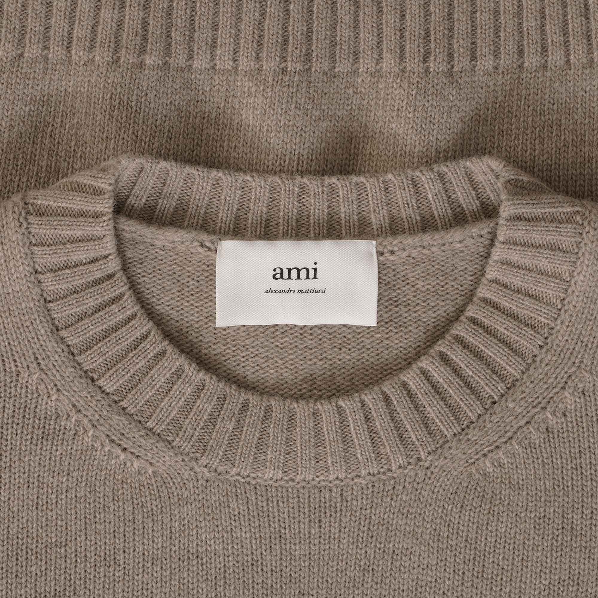 AMI Crew Neck Sweater - Beige