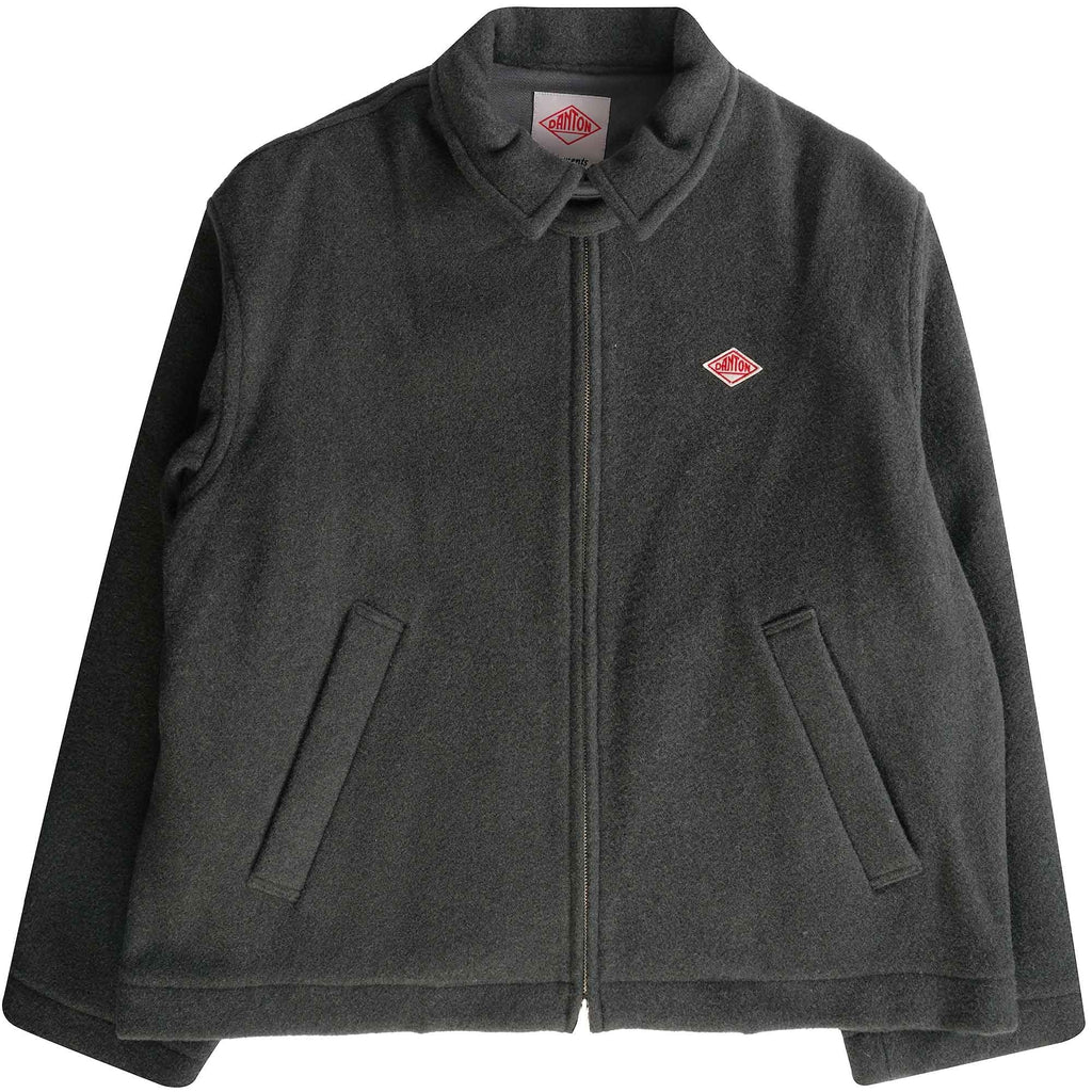 Danton Wool Light Pile Full Zip Blouson - Grey