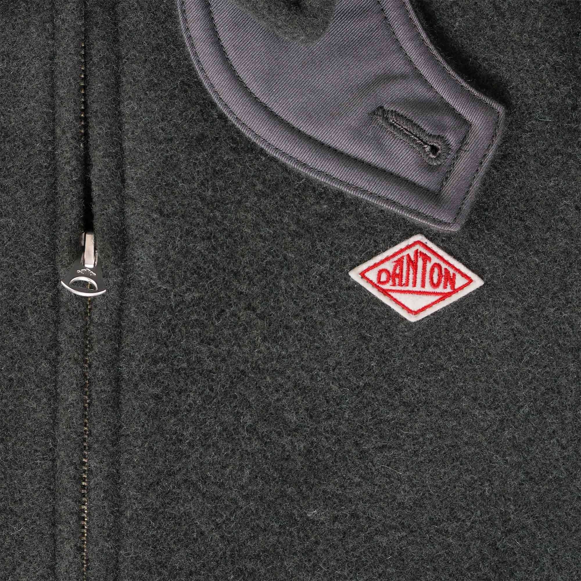 Danton Wool Light Pile Full Zip Blouson - Grey