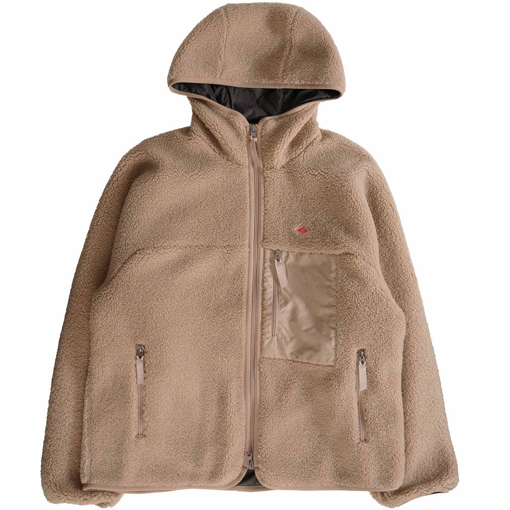 Danton Insulated Hooded Boa Jacket - Beige