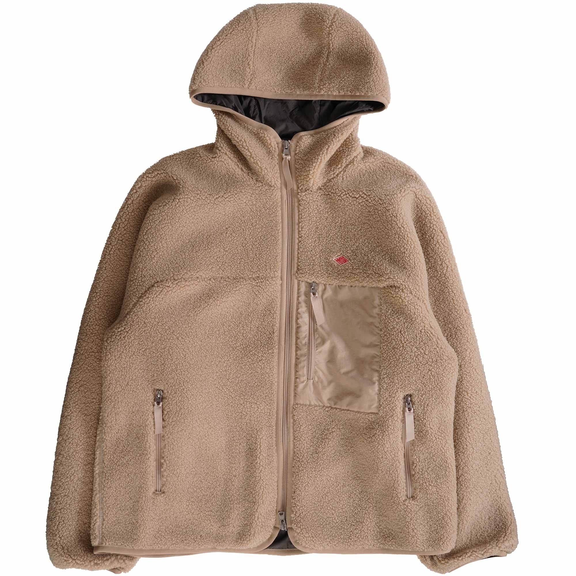 Danton Insulated Hooded Boa Jacket - Beige