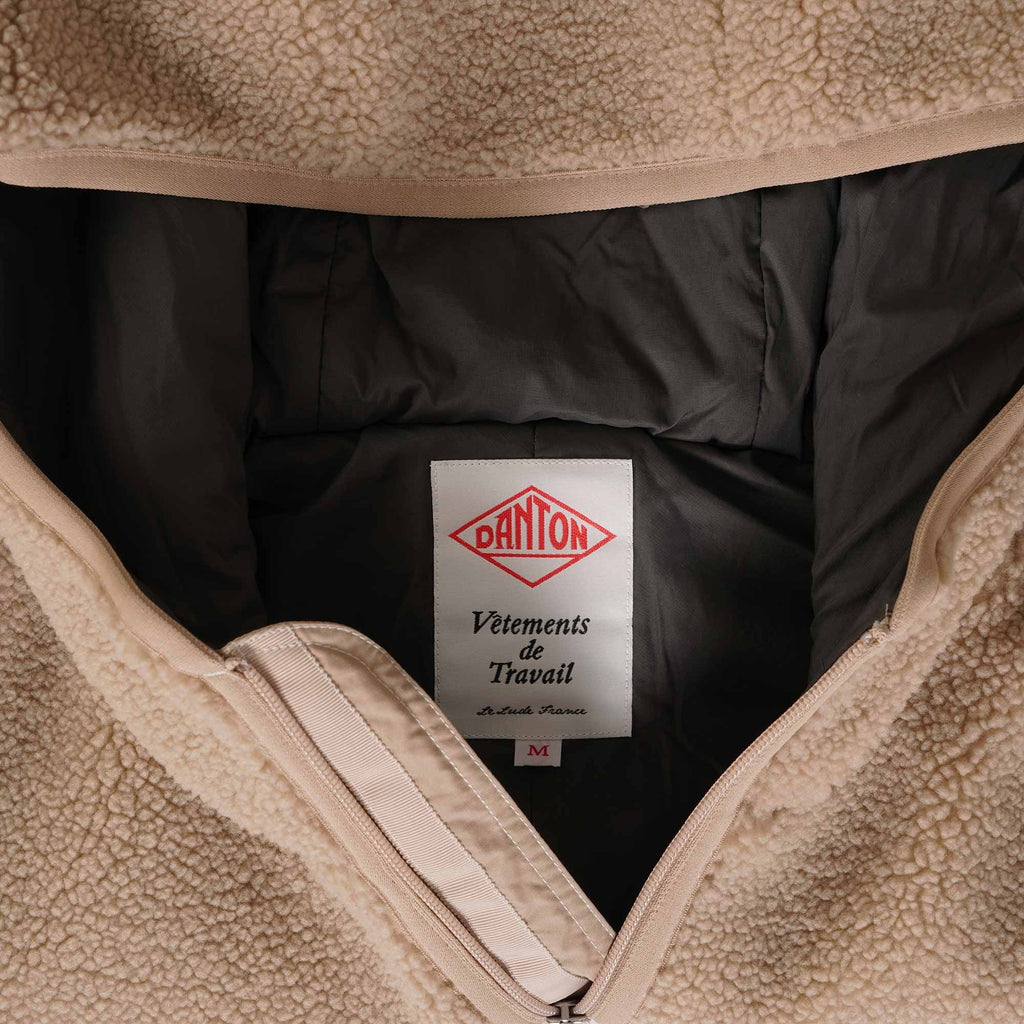 Danton Insulated Hooded Boa Jacket - Beige