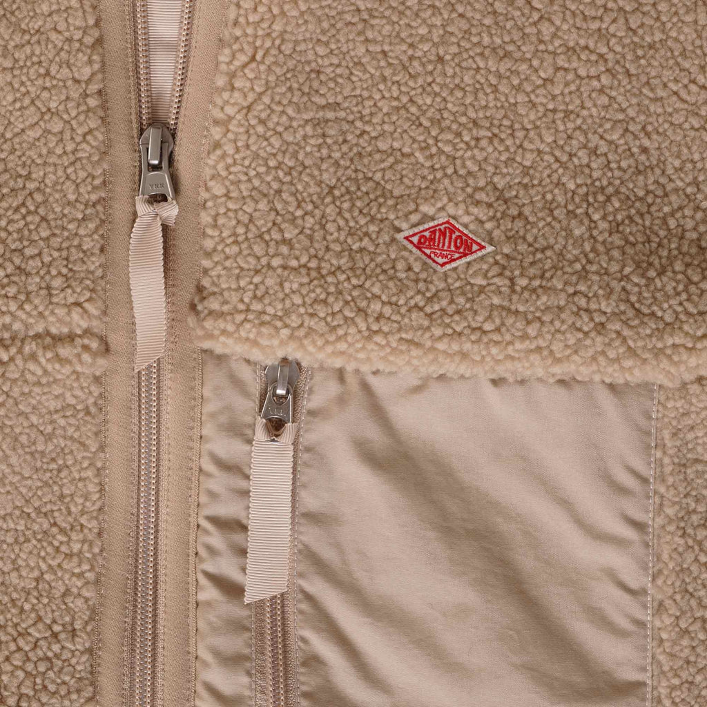 Danton Insulated Hooded Boa Jacket - Beige