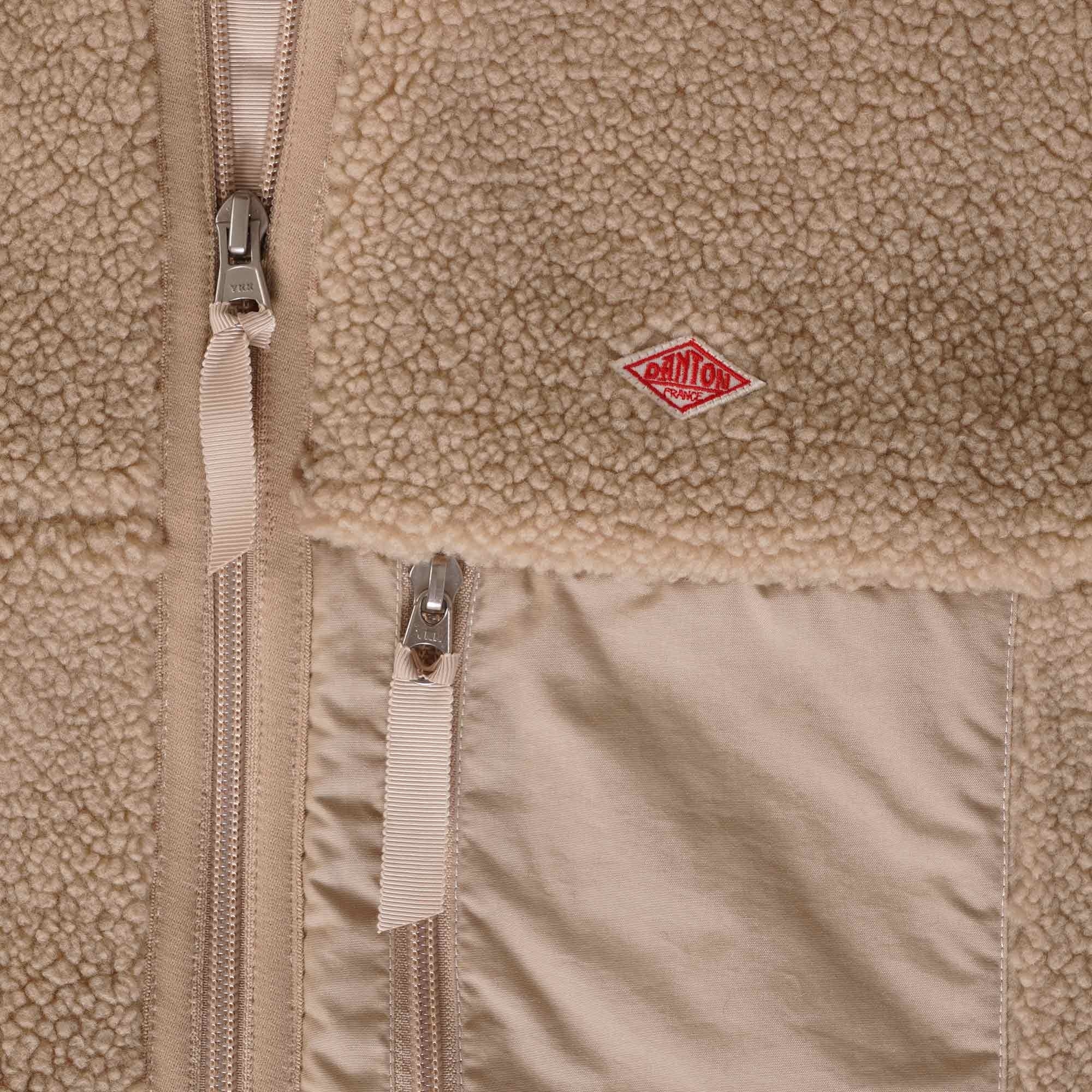 Danton Insulated Hooded Boa Jacket - Beige