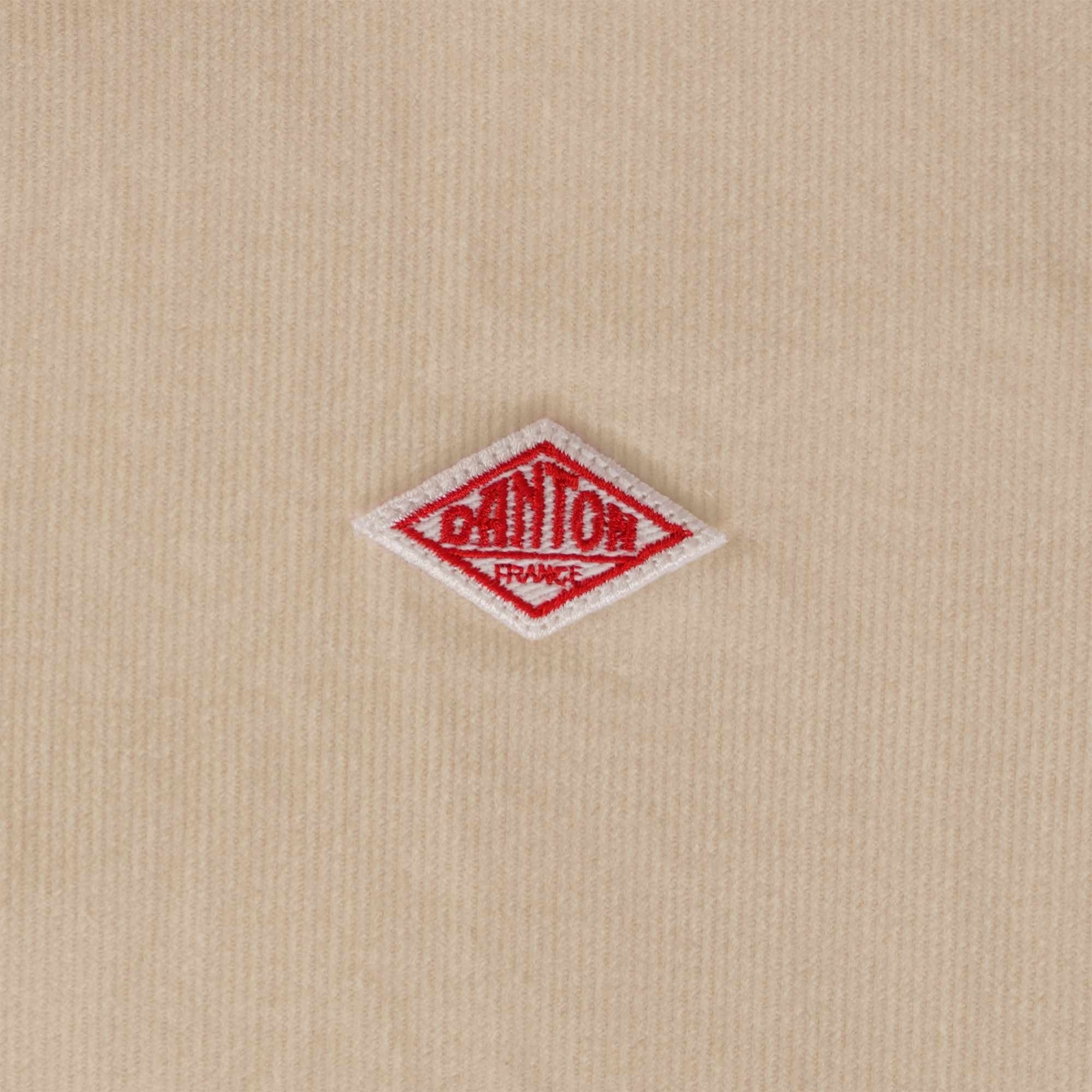 Danton Corduroy Band Collar Shirt - Off White