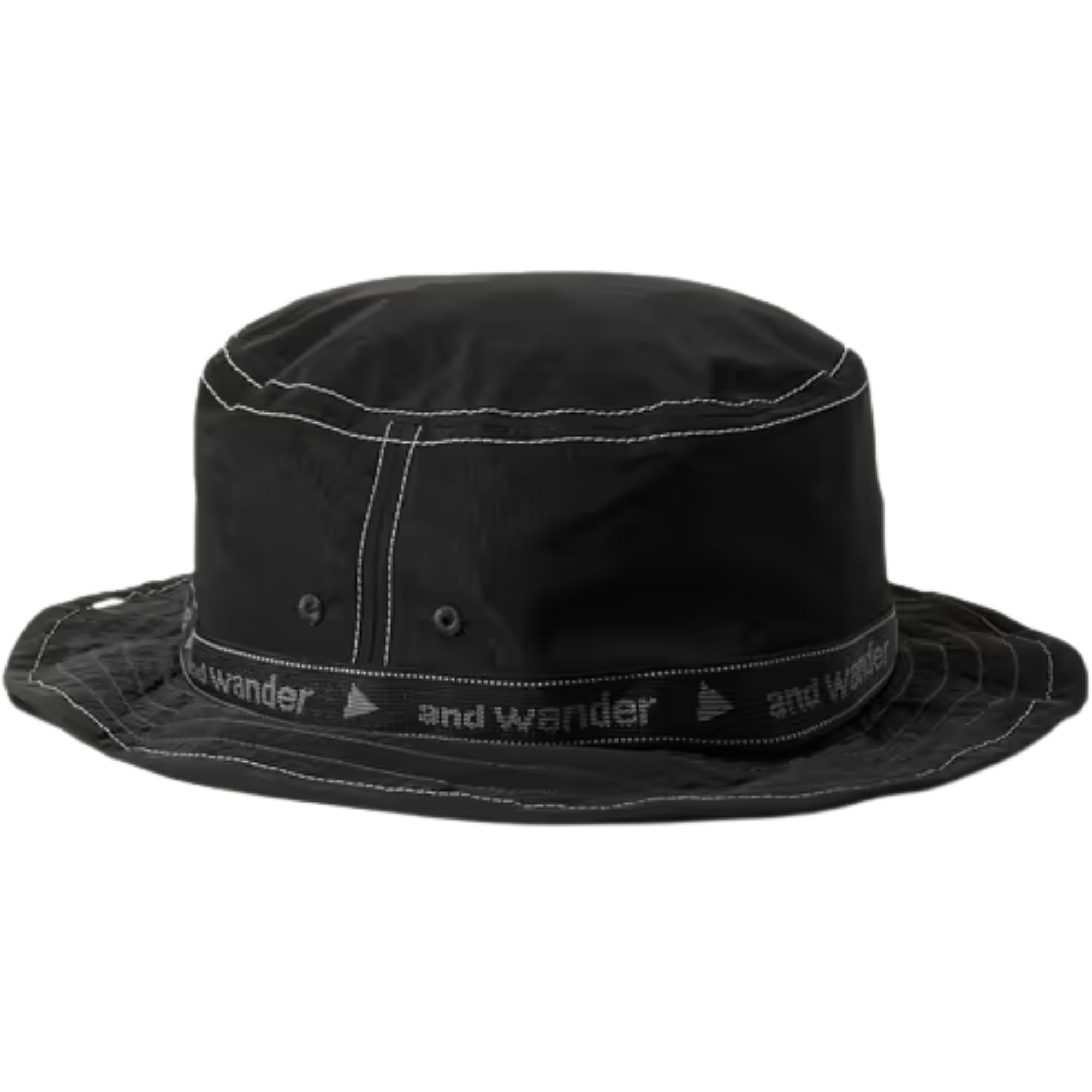 And Wander JQ Tape Bucket Hat - Black