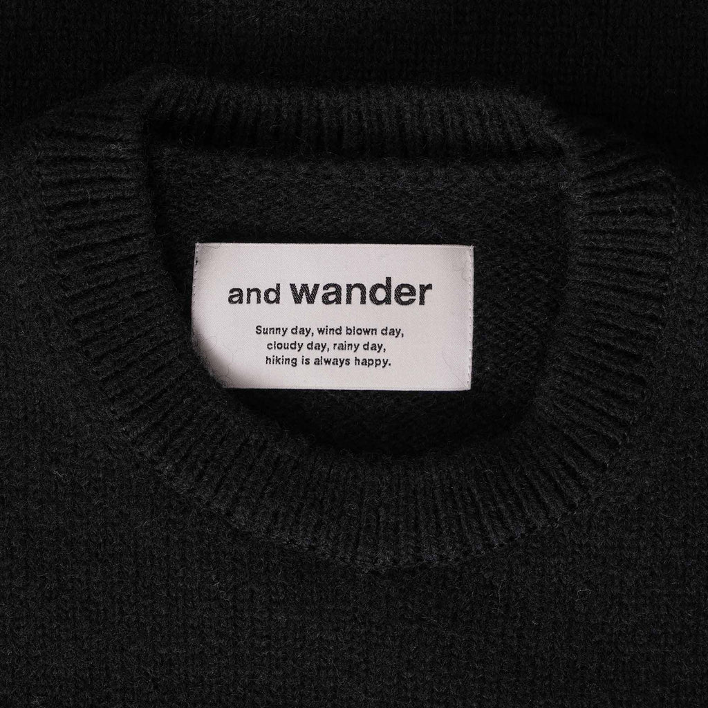 And Wander Shetland Sweater - Black