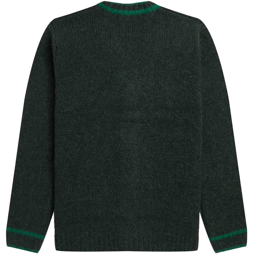 Fred Perry Alpaca Blend Cardigan - Night Green