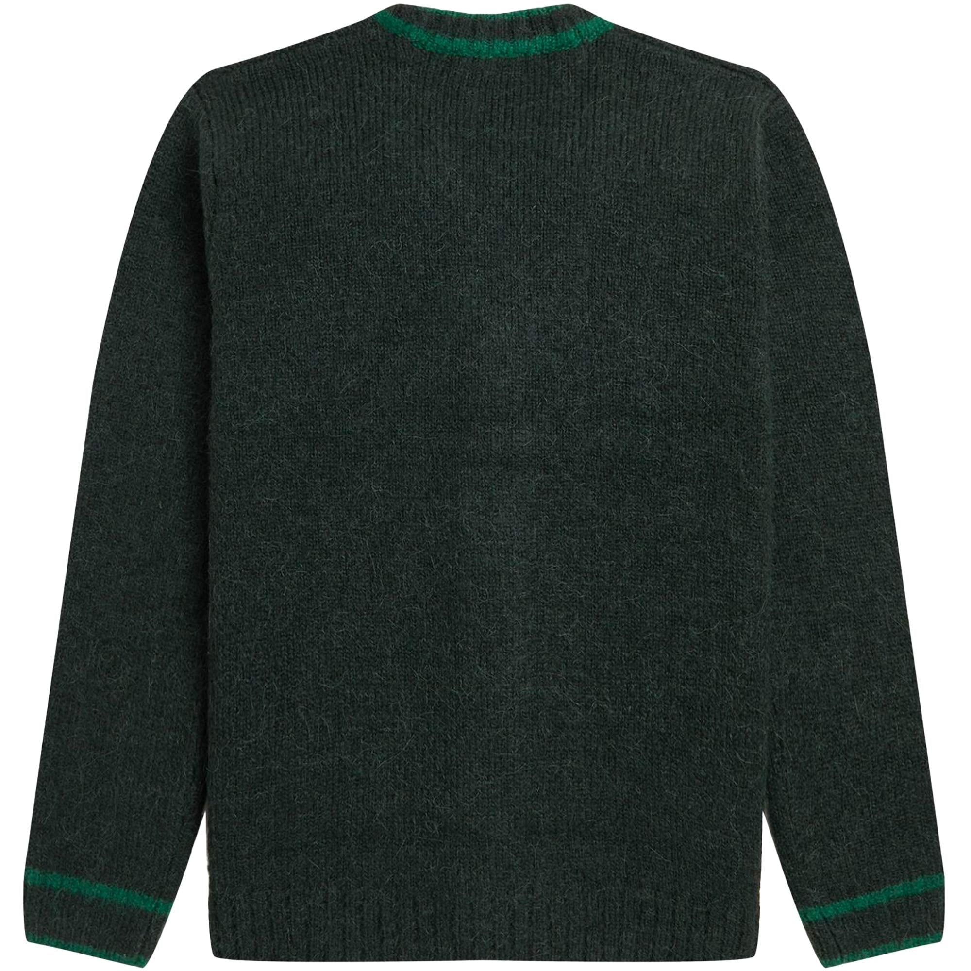 Fred Perry Alpaca Blend Cardigan - Night Green