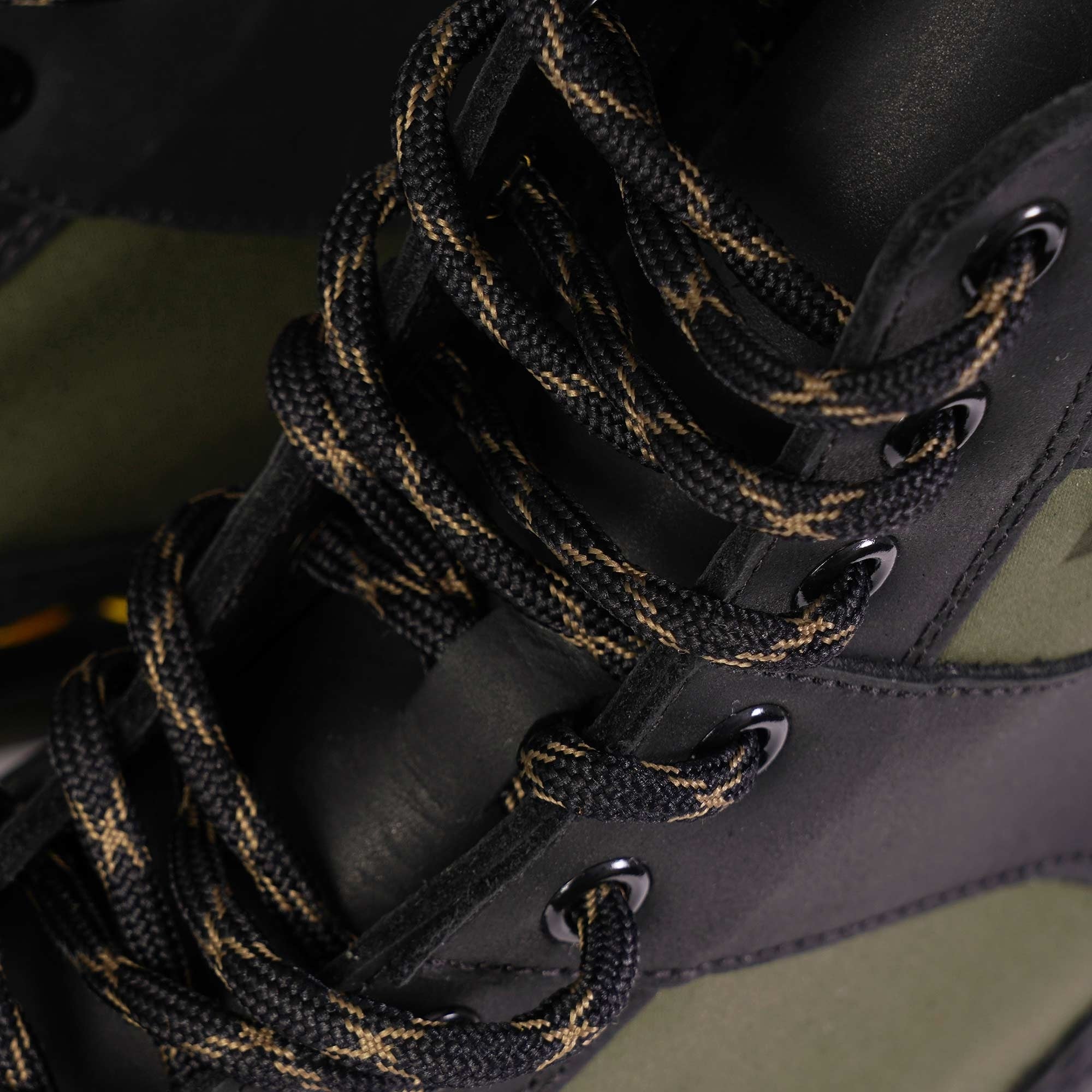 Dr. Martens Made In England 1460 Made In England Padded Panel Lace Up Boots - Black/Olive