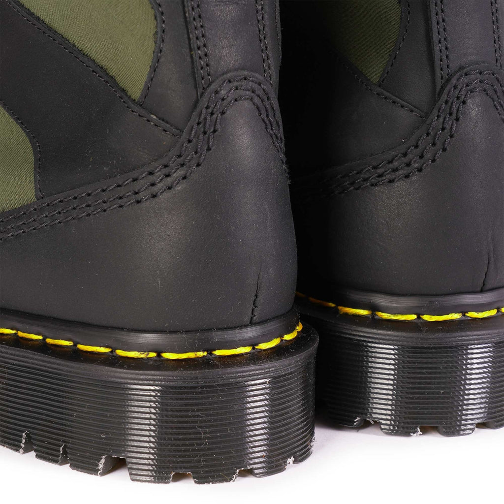 Dr. Martens Made In England 1460 Made In England Padded Panel Lace Up Boots - Black/Olive