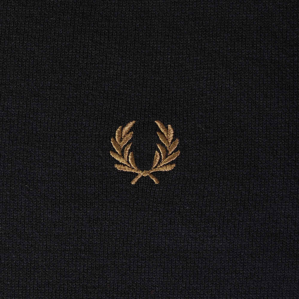 Fred Perry Tipped Sleeve Crew Neck - Black