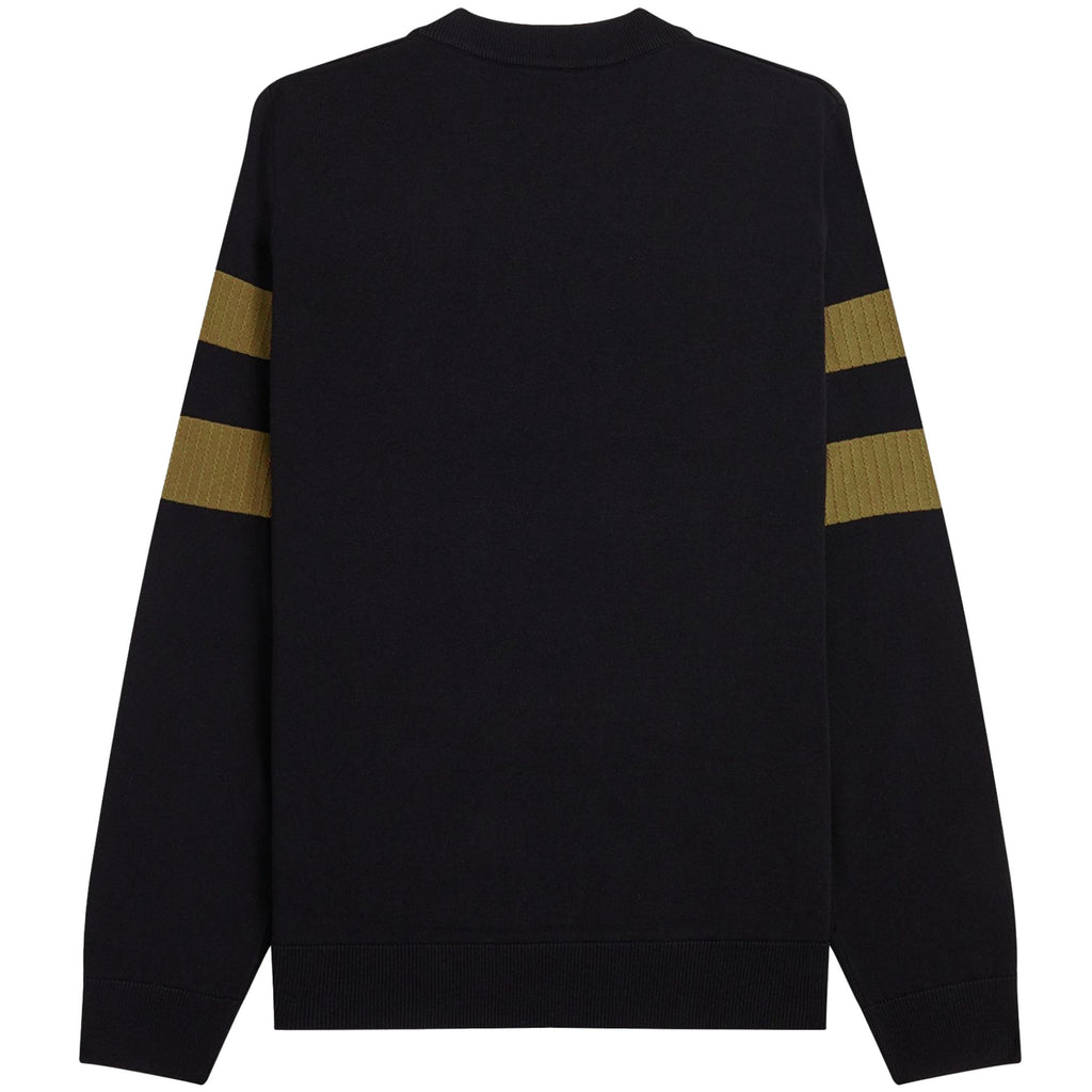 Fred Perry Tipped Sleeve Crew Neck - Black