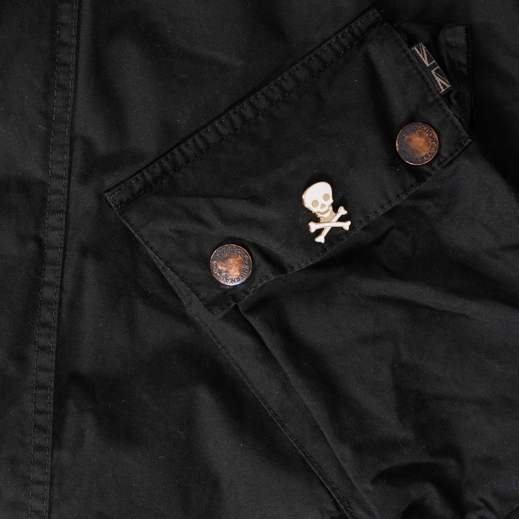 Barbour International Distressed Wax Jacket - Black