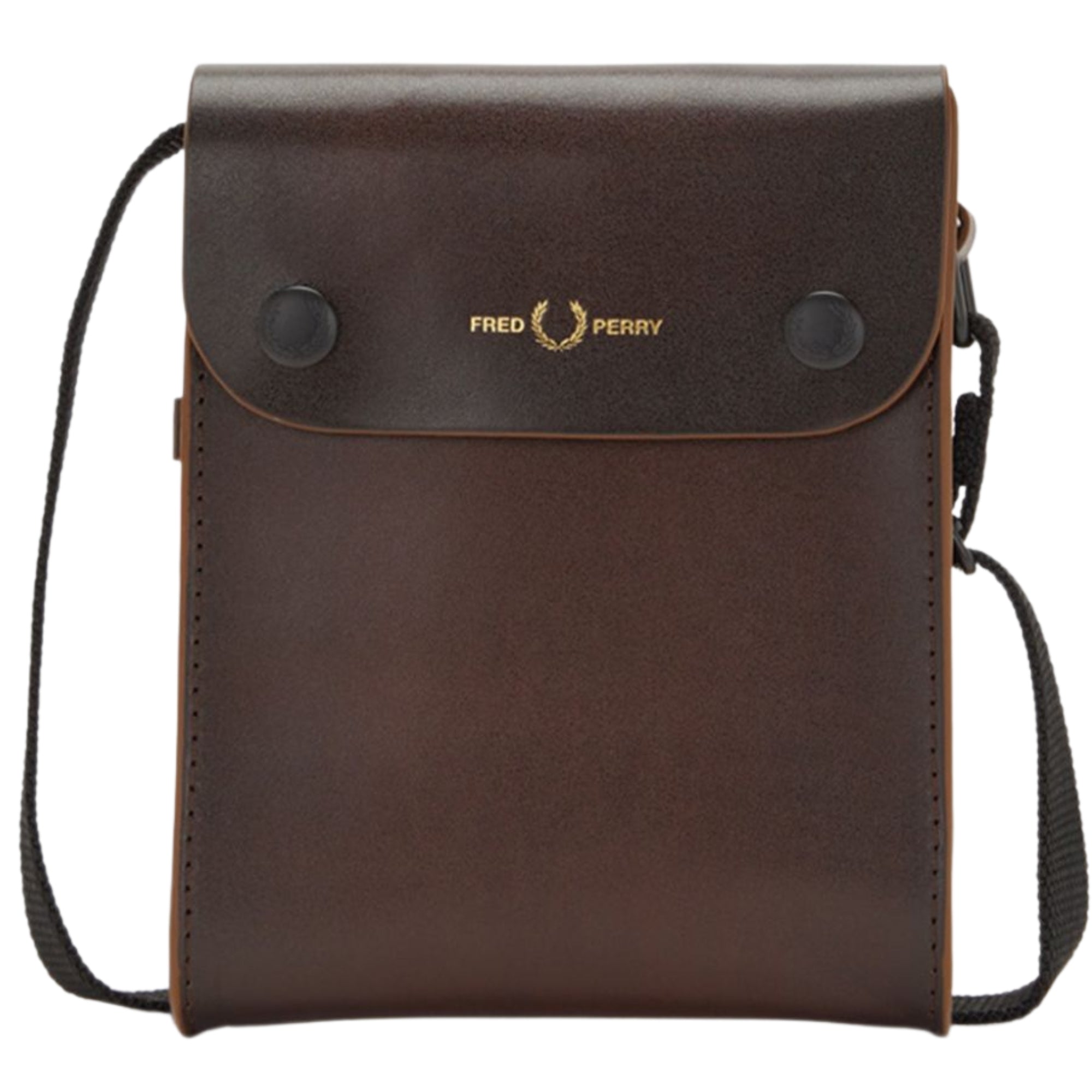 Fred Perry Burnished Leather Pouch - Oxblood