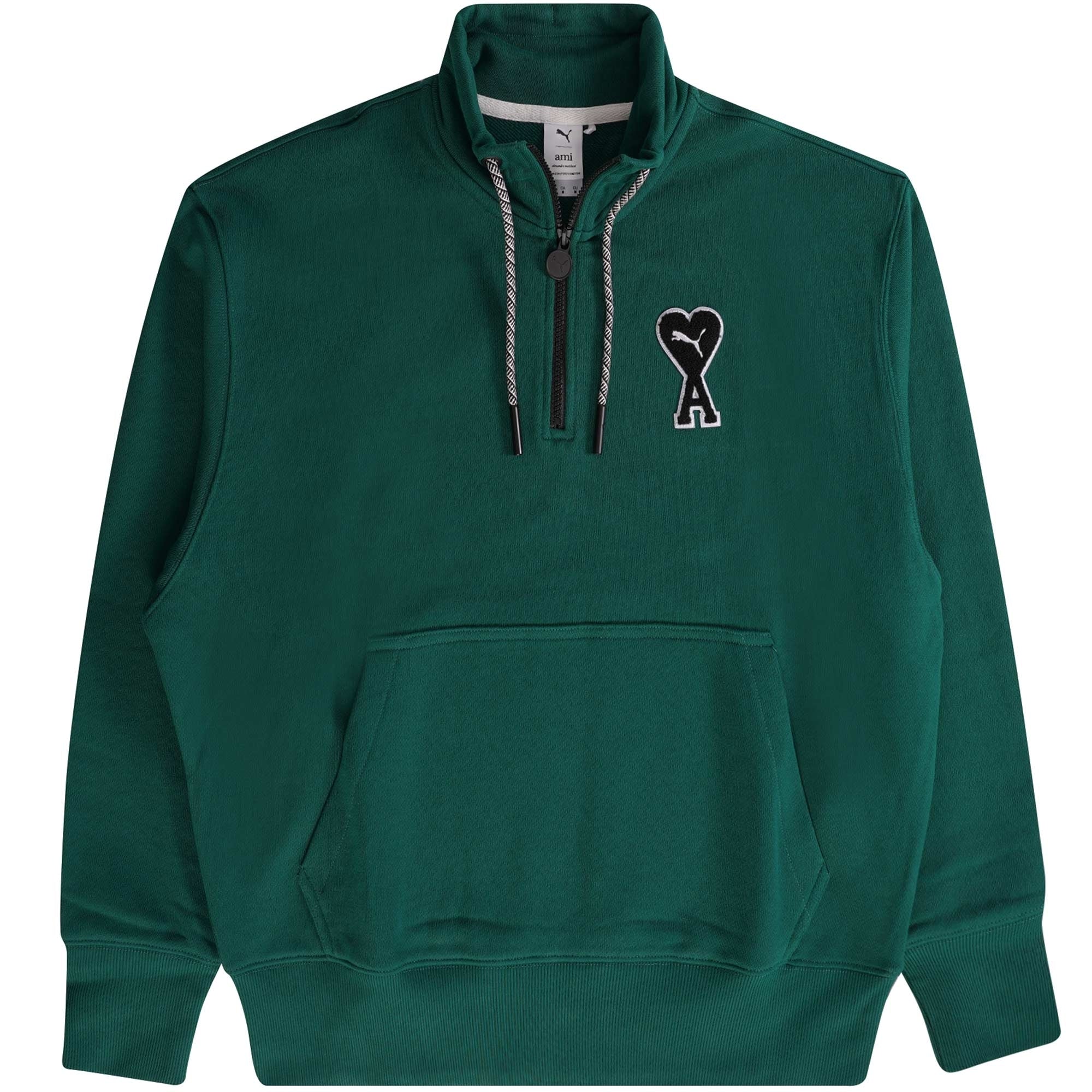 Puma x Ami Half Zip Sweatshirt - Varsity Green