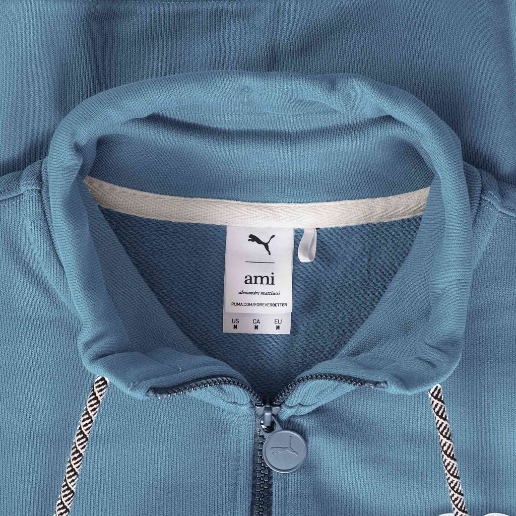 Puma x AMI Half Zip Sweatshirt - Faded Denim