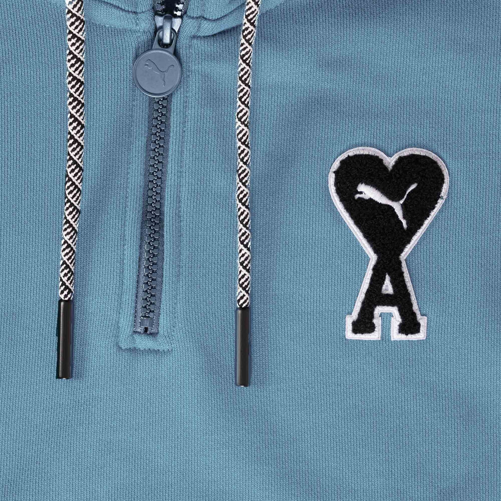 Puma x AMI Half Zip Sweatshirt - Faded Denim