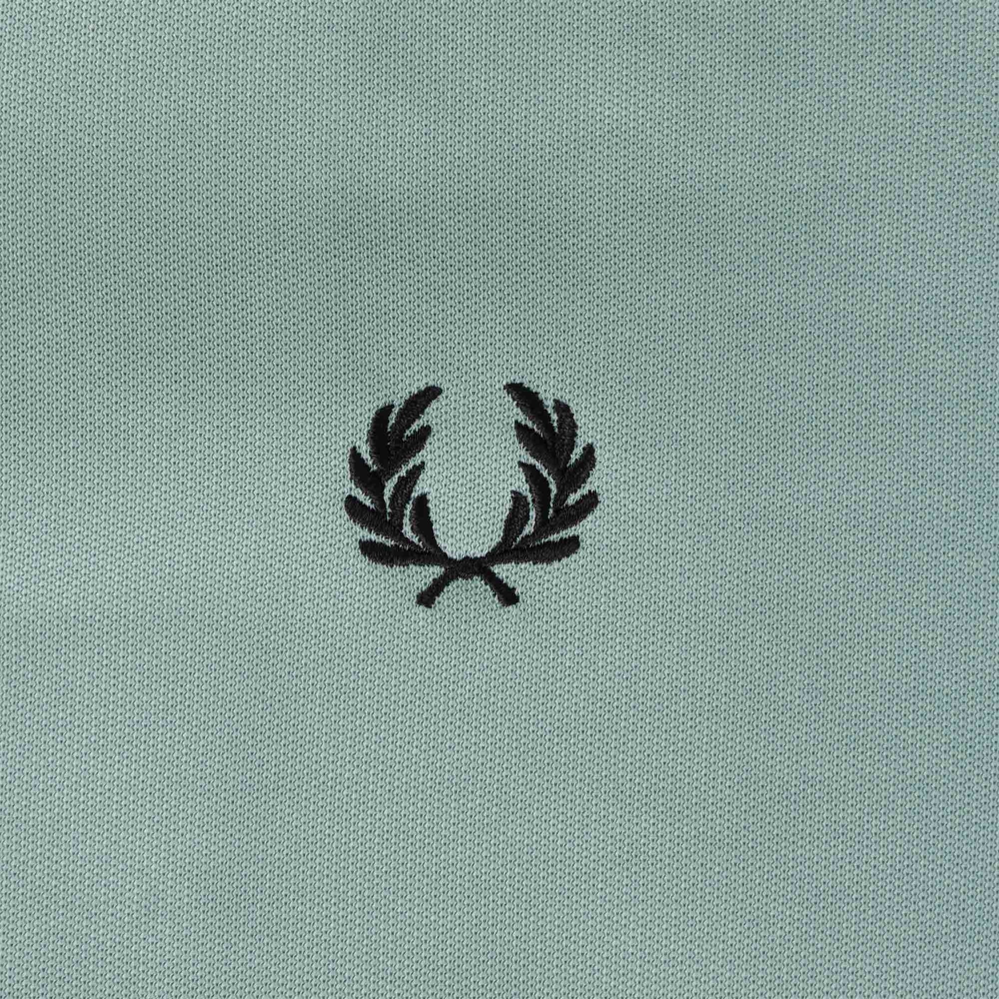 Fred Perry Contrast Taped Track Jacket - Silver Blue