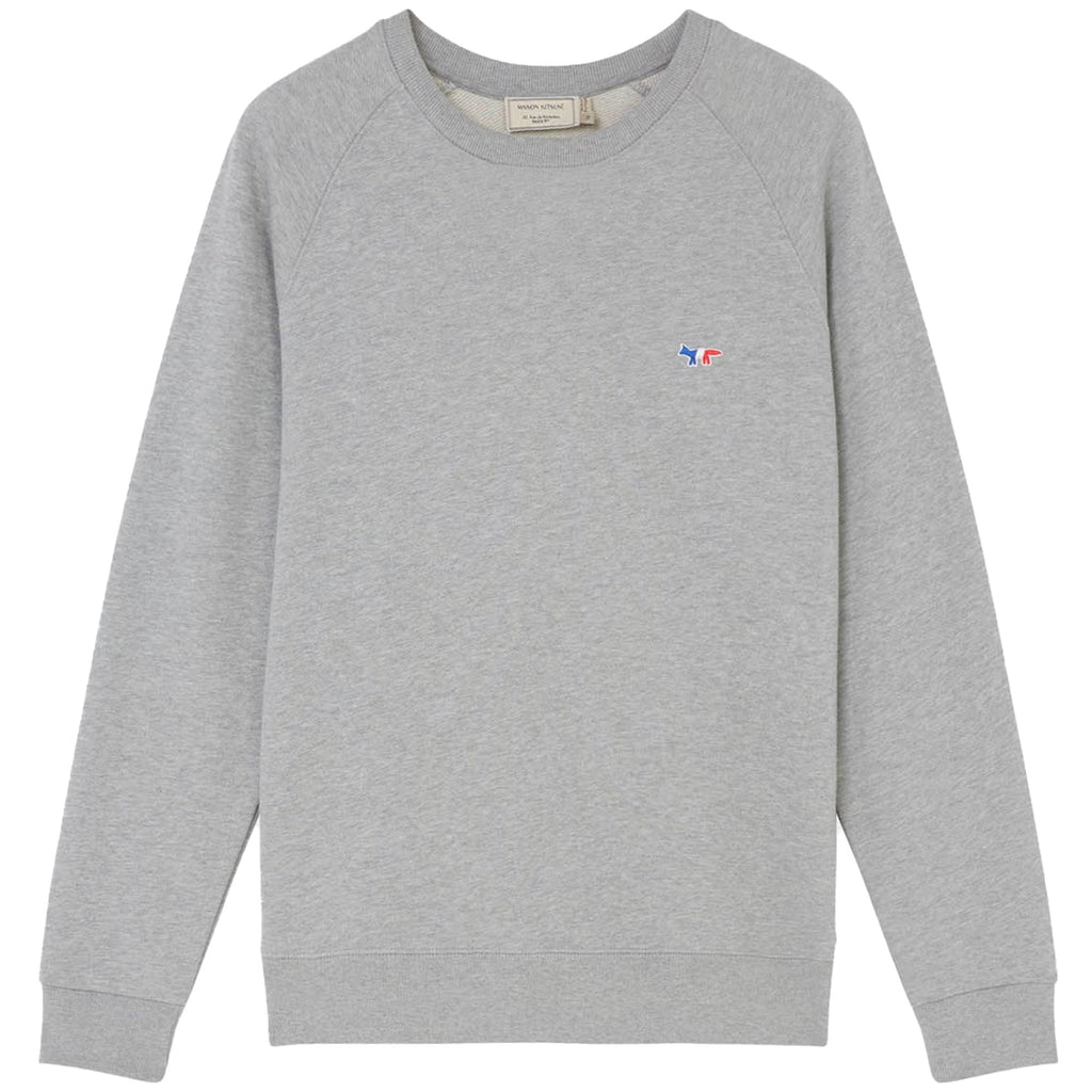 Dandy Fellow Tricolour Fox Patch Clean Sweatshirt - Grey